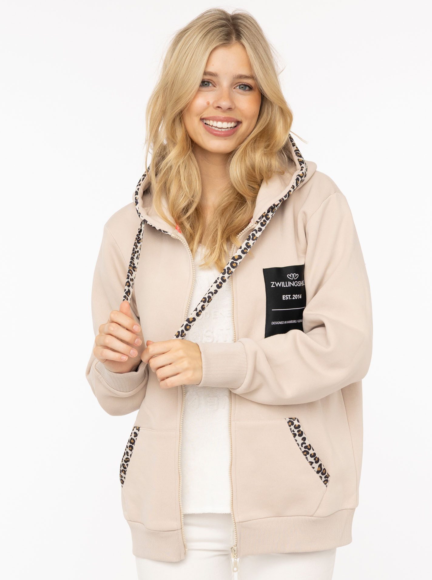 Kapuzensweatjacke "Zwillingsherz Leo"