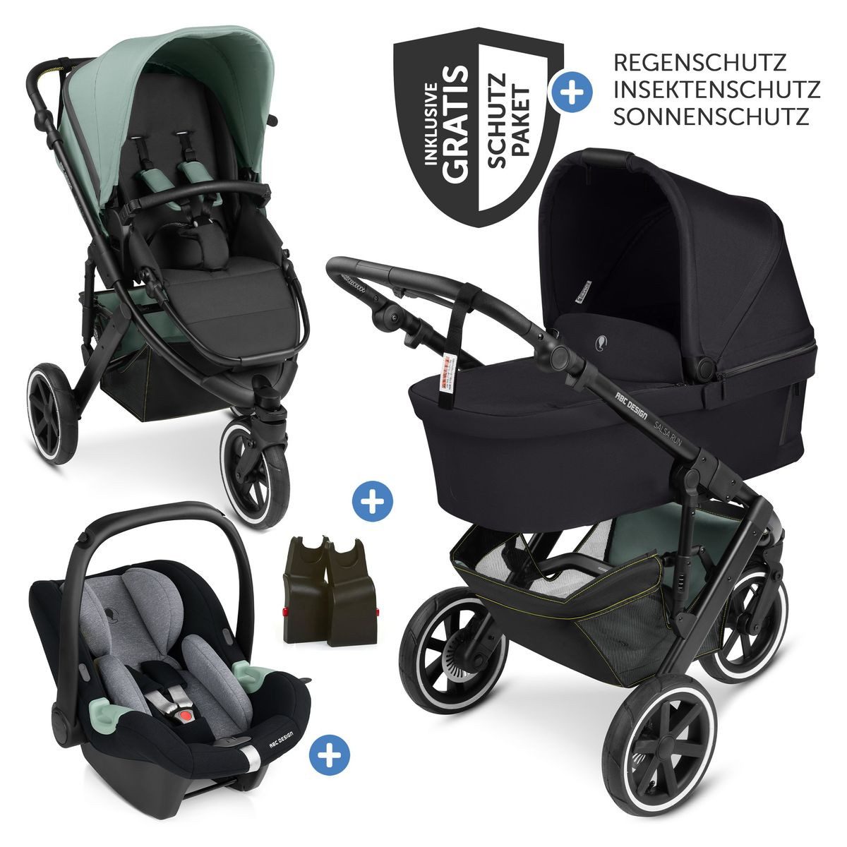 Kombi-Kinderwagen Salsa Run - Aqua