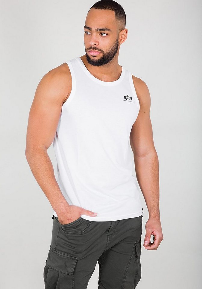 Alpha Industries T-Shirt Small Logo Tank, Alpha Industries gedrucktes Label  im Nacken innen