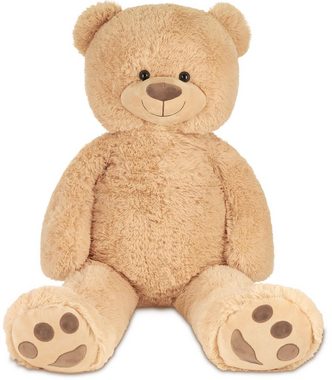 BRUBAKER Kuscheltier XXL Teddybär 100 cm groß mit Herz Happy Birthday (1-St), großer Teddy Bär, Stofftier Plüschtier