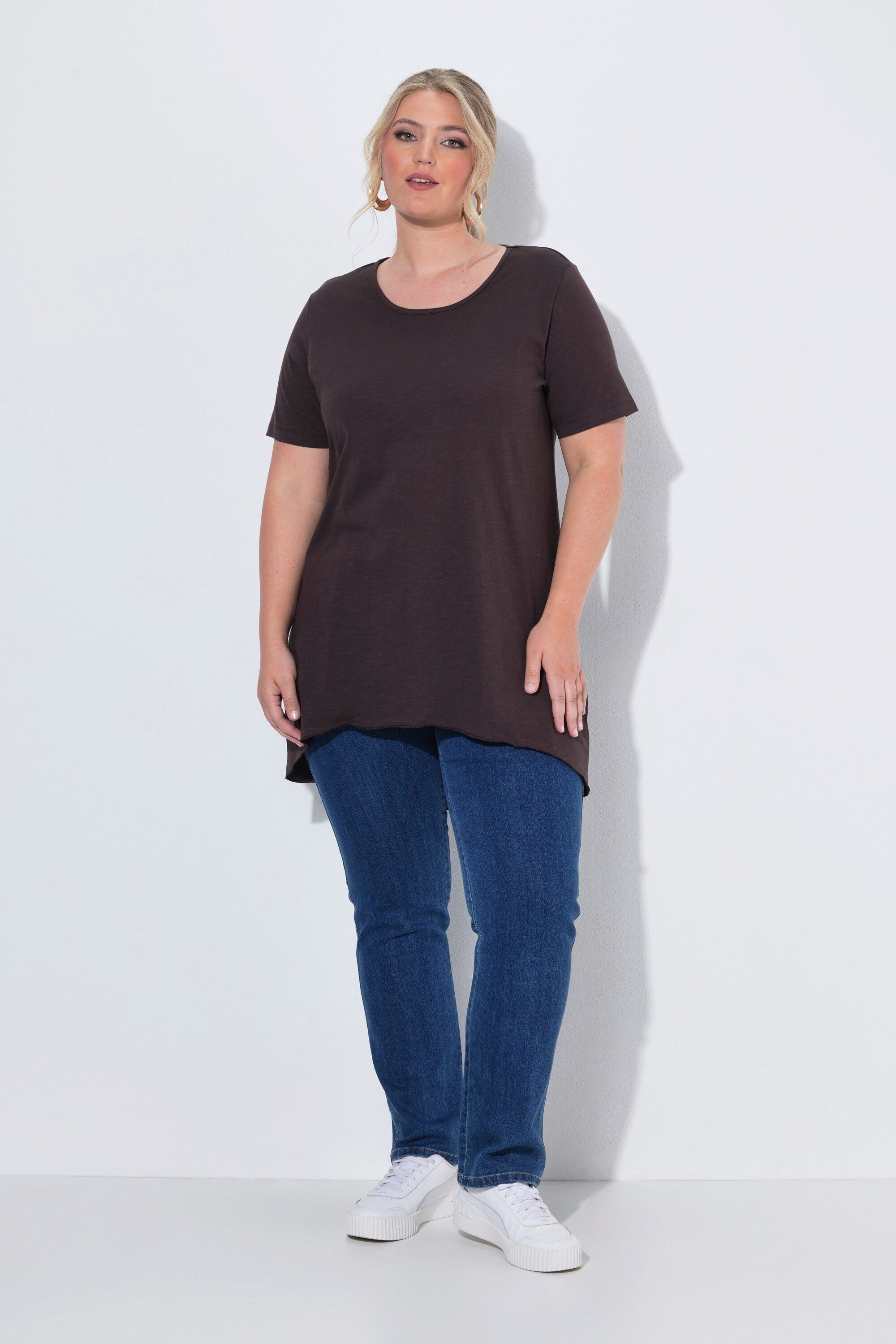 MIAMODA T-Shirt T-Shirt A-Linie Saum hinten länger