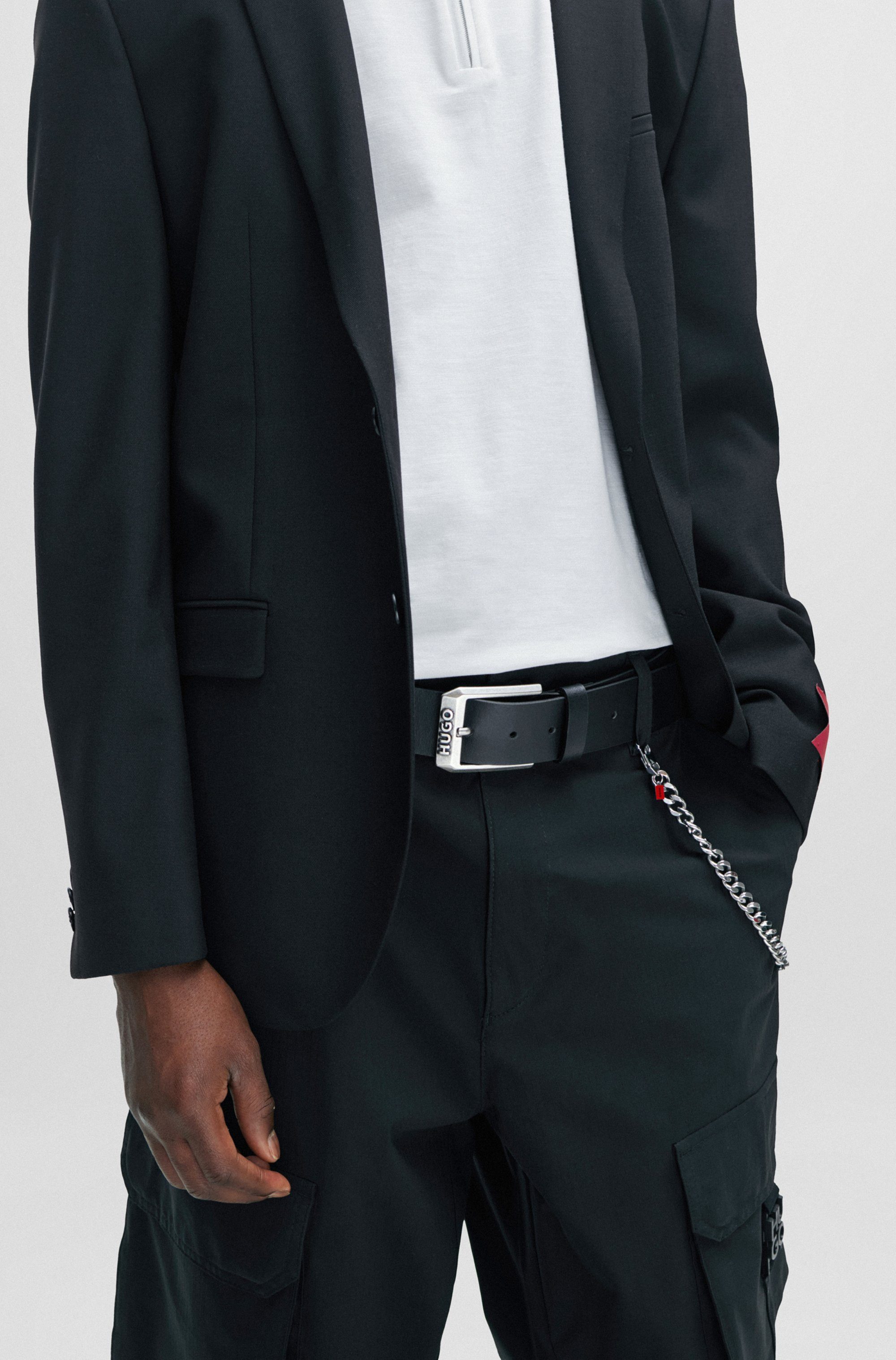 HUGO Ledergürtel Gelio Sz40 mit Markenlabel von HUGO günstig online kaufen