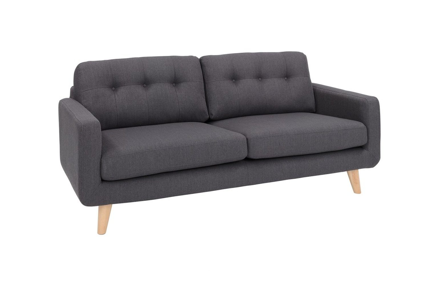 KAWOLA Sofa ALEXO, Stoff 2-Sitzer od. 3-Sitzer versch. Farben anthrazit | anthrazit