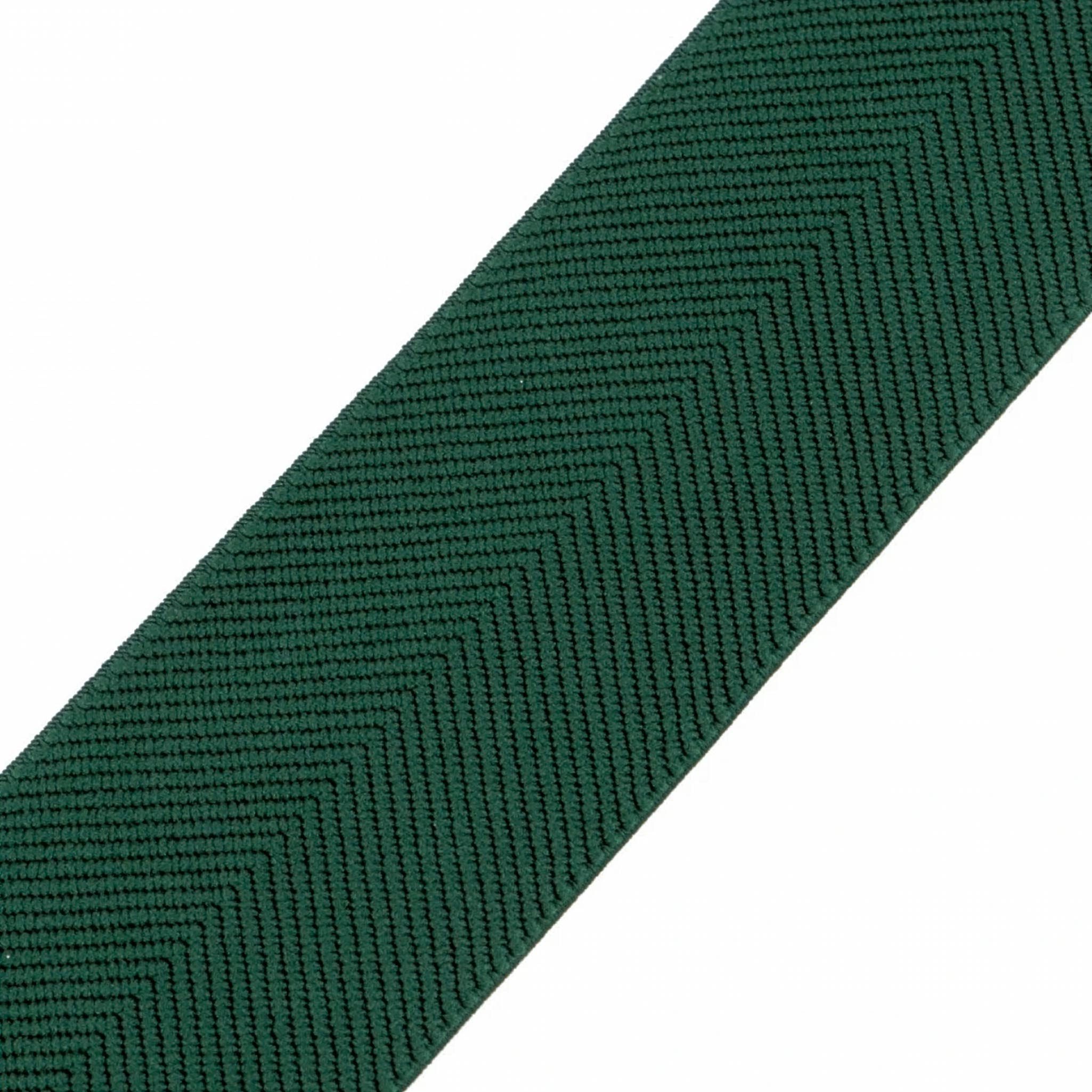 maDDma Gummiband Elastikband Fischgrat 40mm x 1m für Bekleidung und Unterwäsche, dunkelgrün