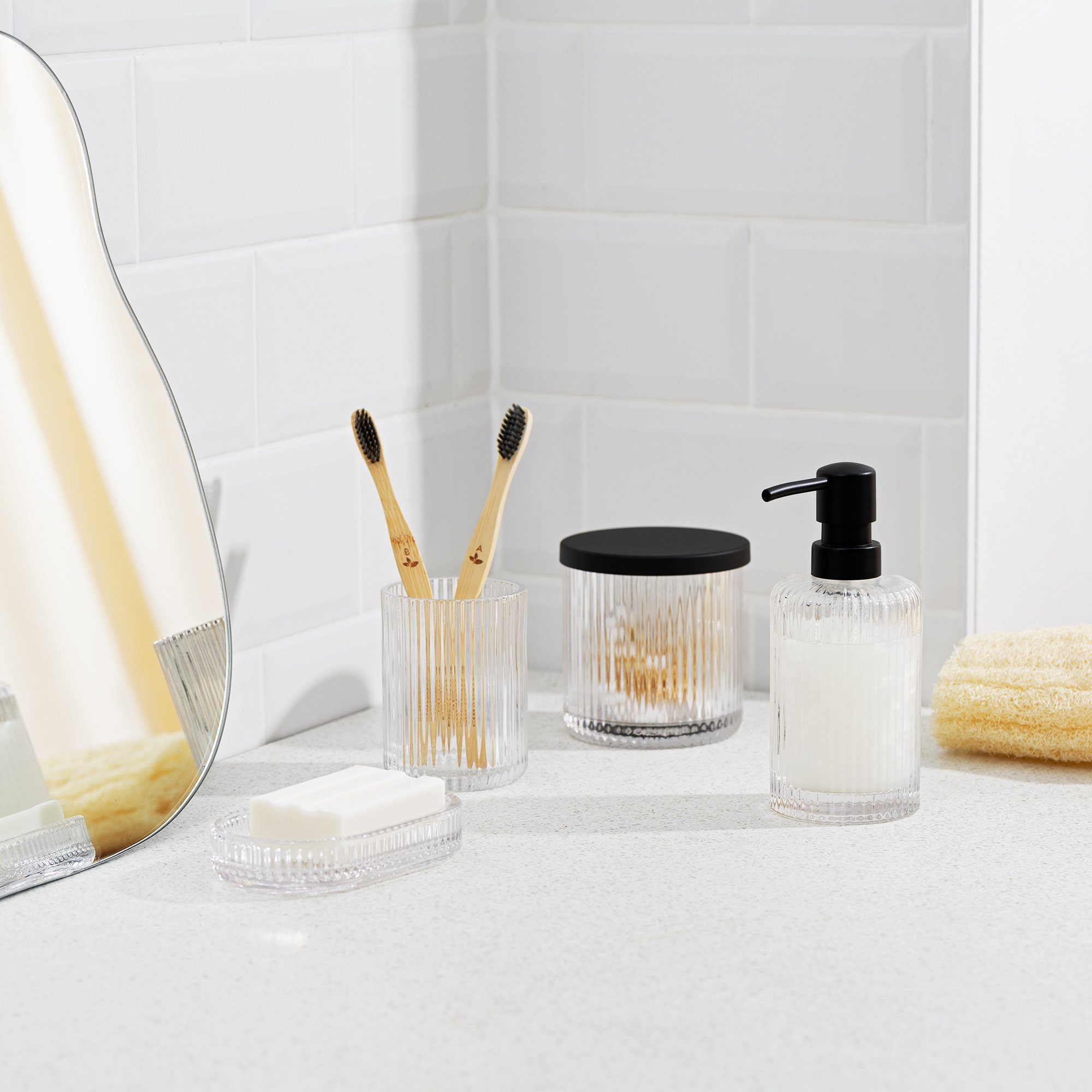 Navaris Badaccessoire-Set Badezimmer Set 4-teilig aus günstig online kaufen
