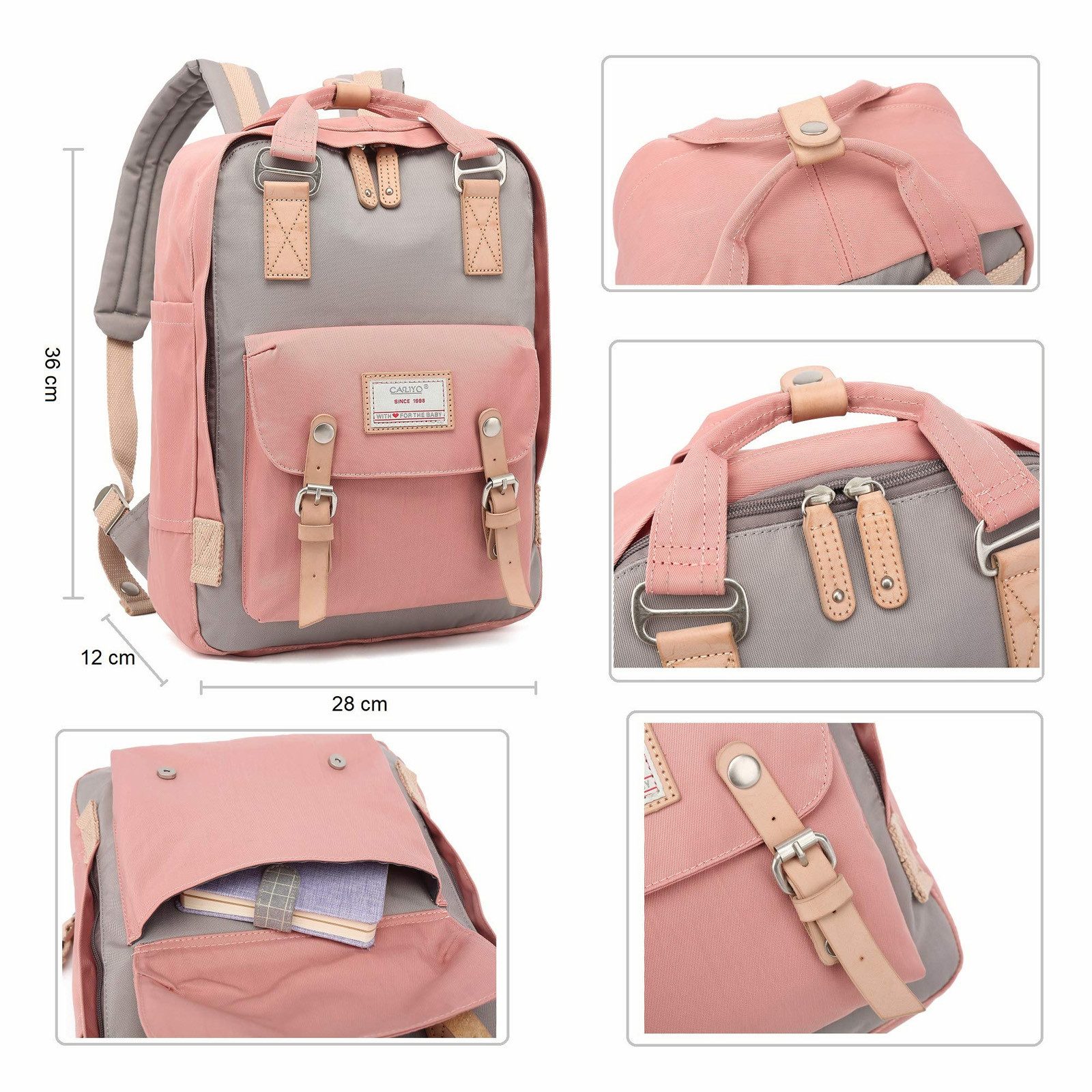 TAN.TOMI Schulrucksack Rucksack für Schule, Arbeit und Freizeit. Tagesrucksack für Teenager, Daypack Rucksack Damen Herren- Anti Diebstahl Tasche