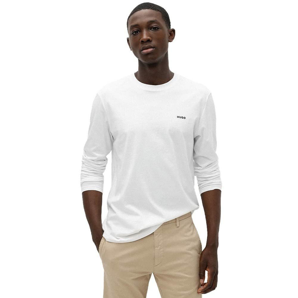 HUGO Langarmshirt Rundhals Langarmshirt für Herren (1-tlg., keine Angabe)