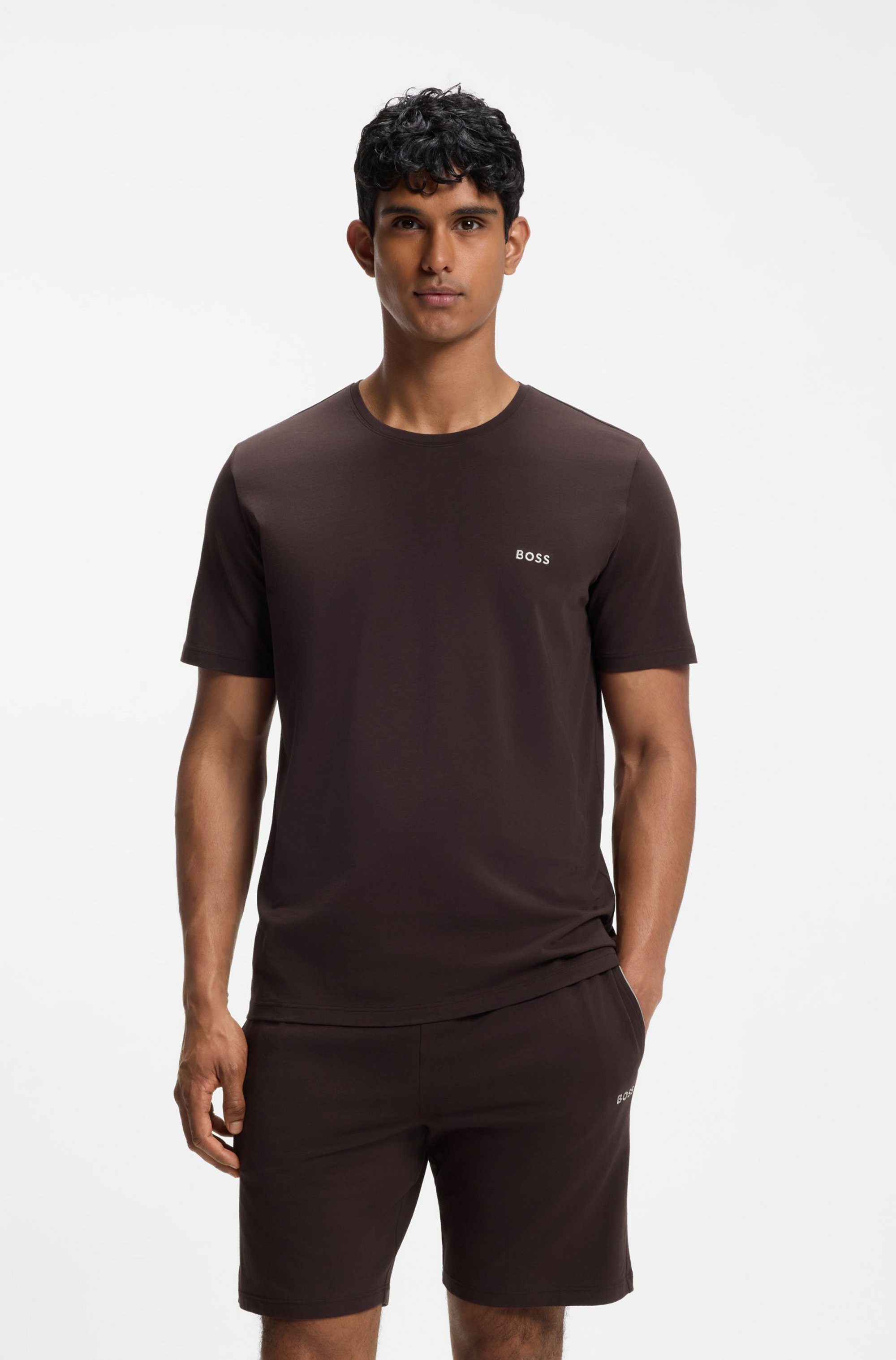 BOSS T-Shirt Mix&Match T-Shirt R mit Logostickerei