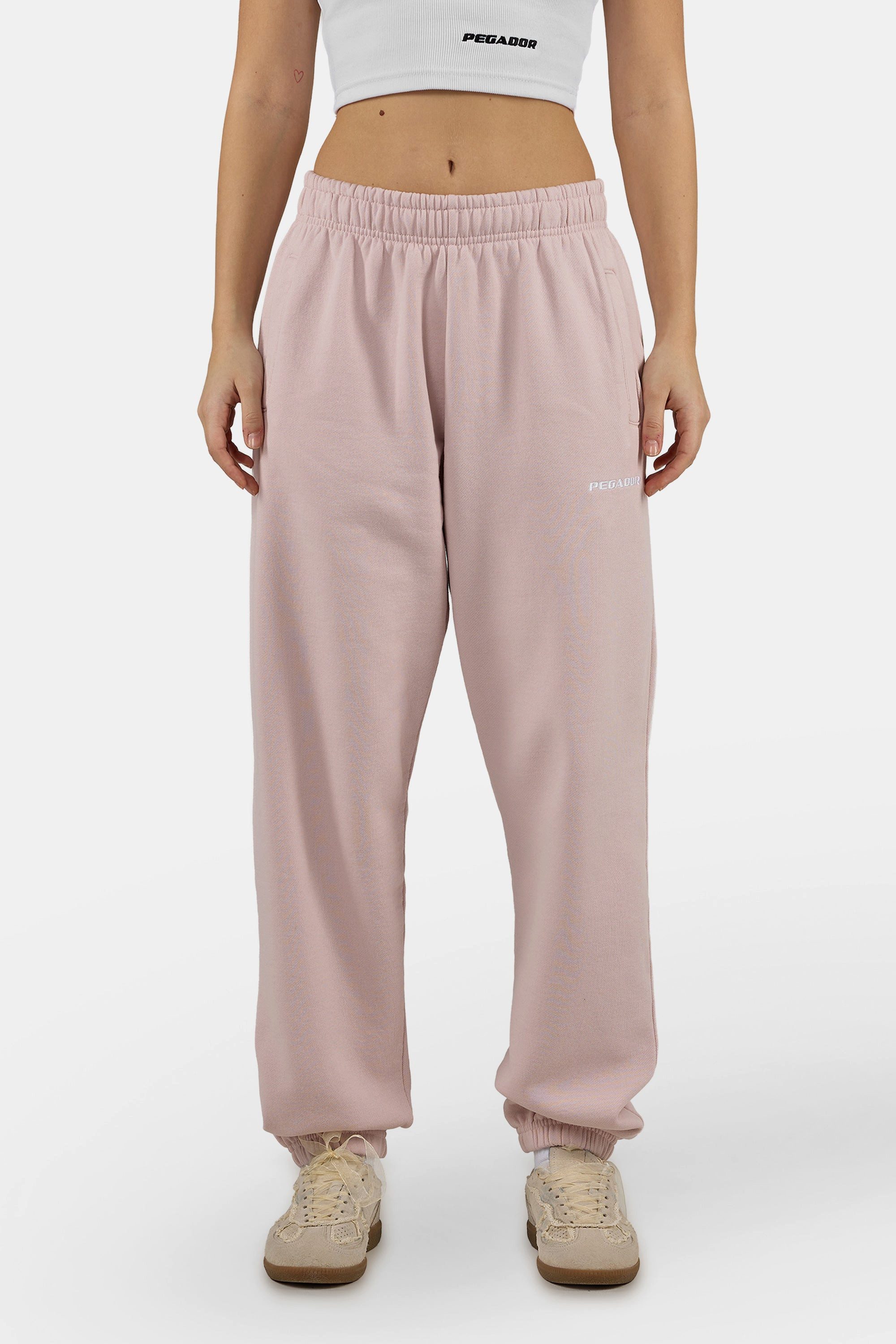 PEGADOR Sweathose Villa High Waisted Sweat Pants Baumwollmischung, regular fit