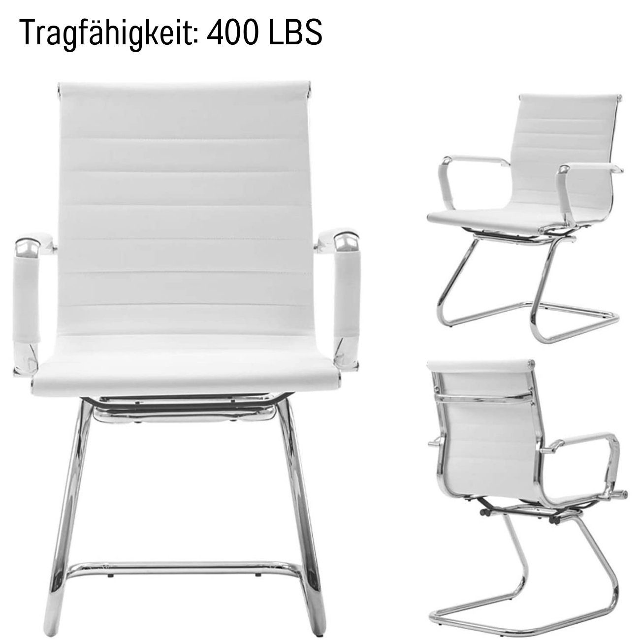 WAHSON OFFICE CHAIRS Bürostuhl 2 PU-Leder-Freischwinger günstig online kaufen