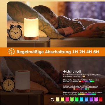 Bifurcation Bettleuchte LED-Nachttischlampe in 10 Farben und 4 Modi für Schlafzimmer und mehr