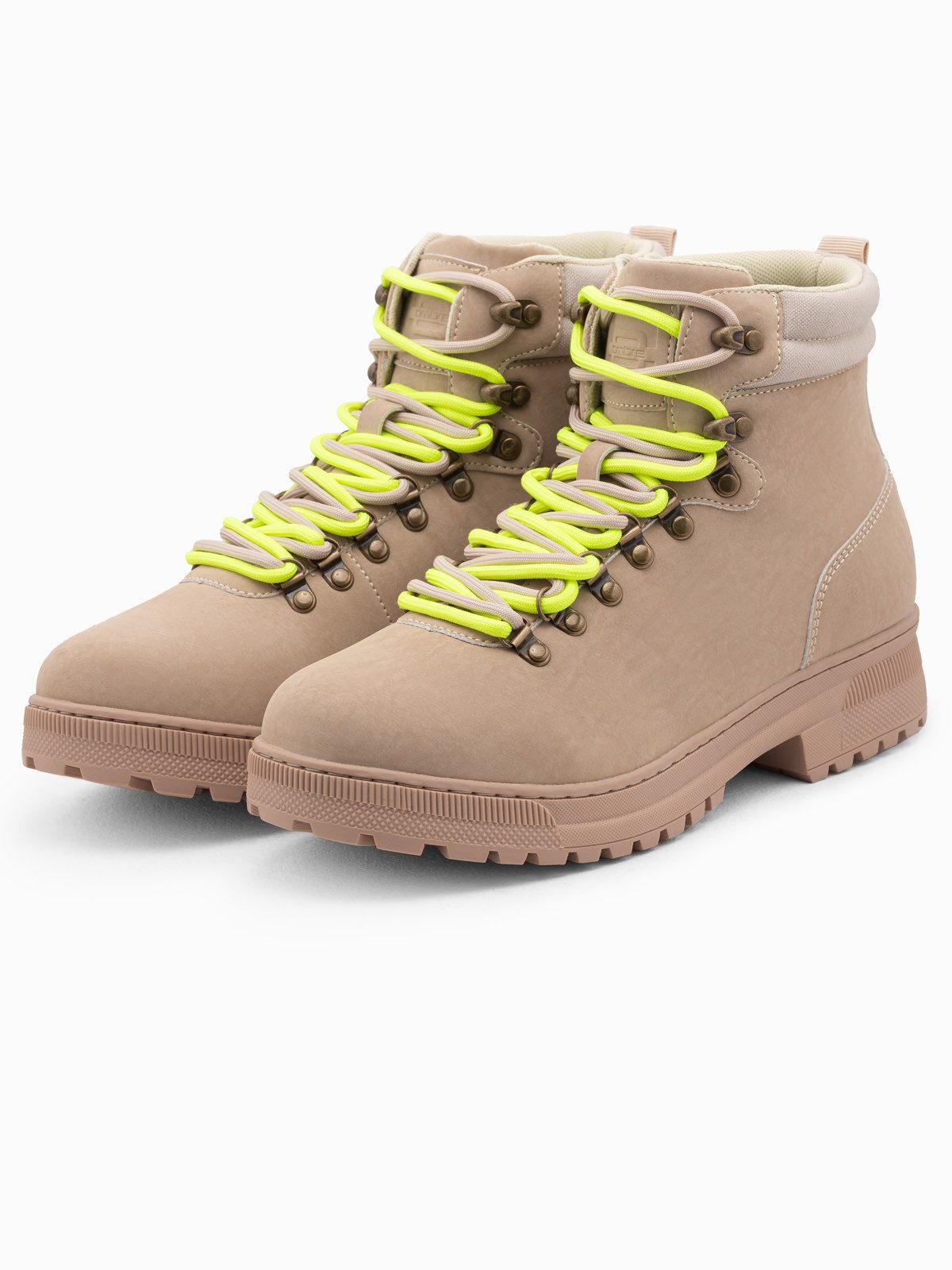 OMBRE Schnürstiefelette für Herren mit bunten Schnürsenkeln Schnürstiefelette