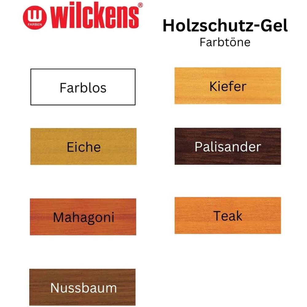 Wilckens Farben Holzschutzlasur Holzschutzgel, seidenmatt, Farblos, 750 ml