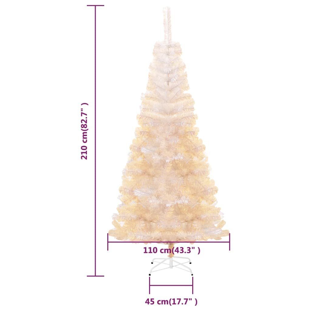 Weiß PVC cm Künstlicher Weihnachtsbaum Spitzen furnicato 210 Schillernde