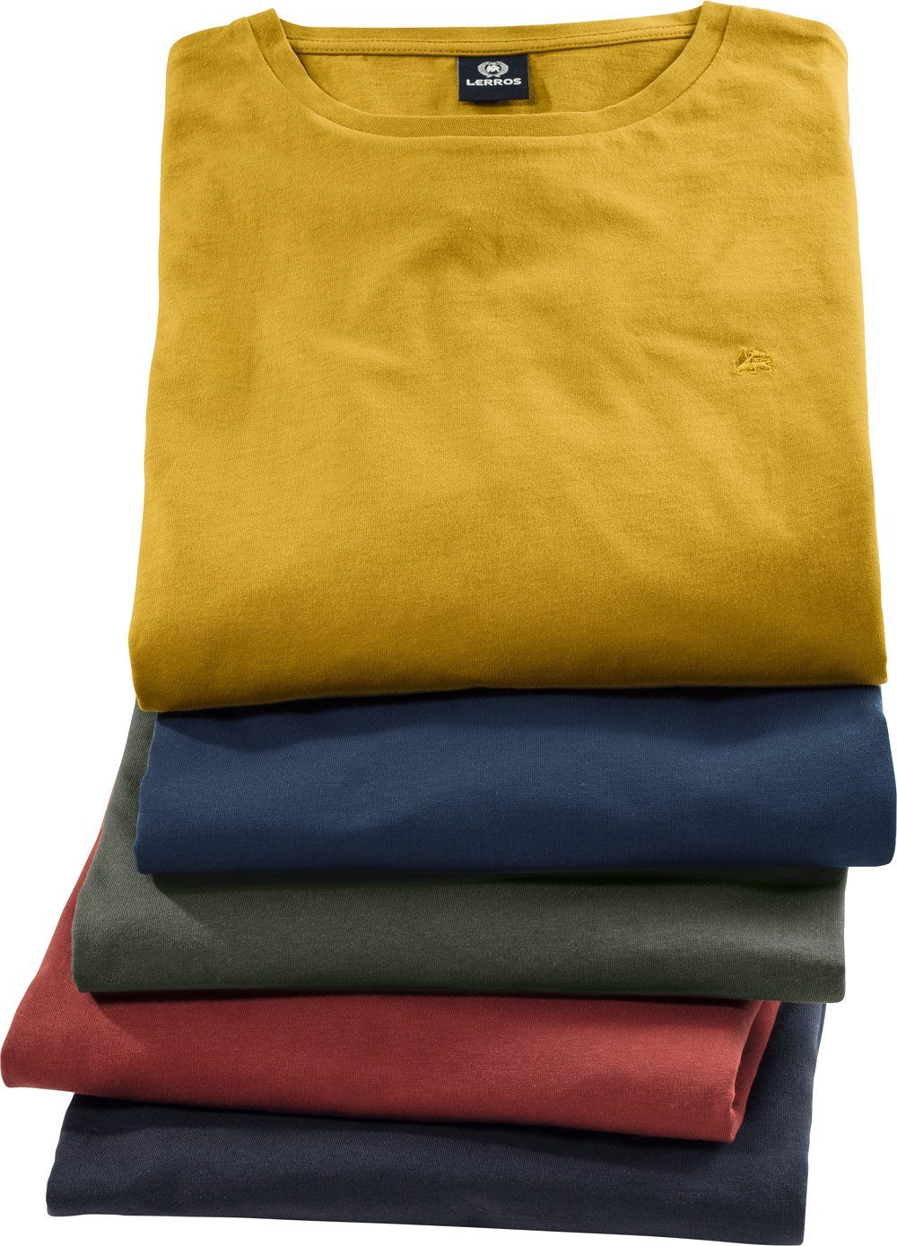 LERROS Langarmshirt (5er-Pack) hautsympathisch, formstabile Qualität aus 100% Baumwolle