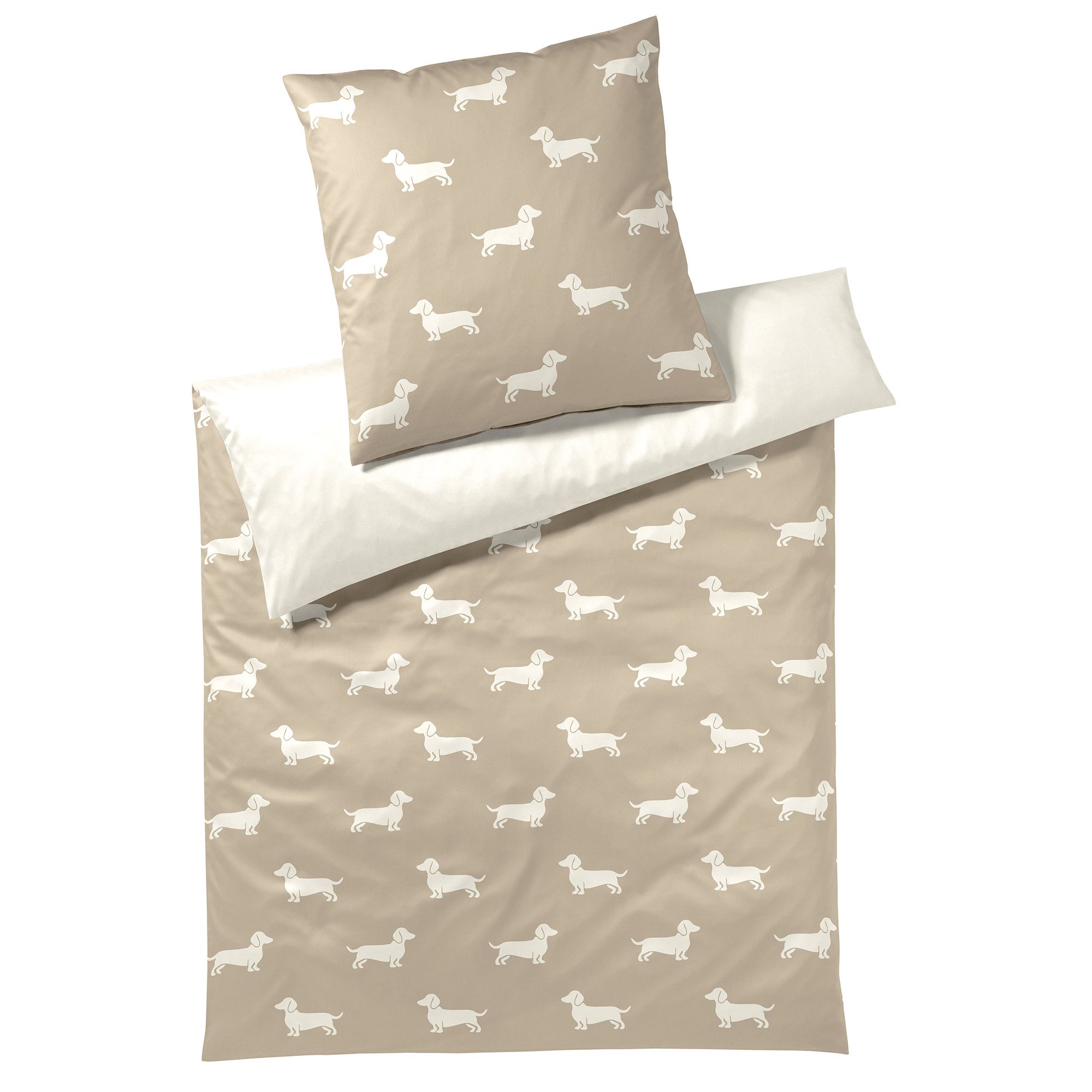 Elegante Bettwäsche WE LOVE DOGS Dogs günstig online kaufen