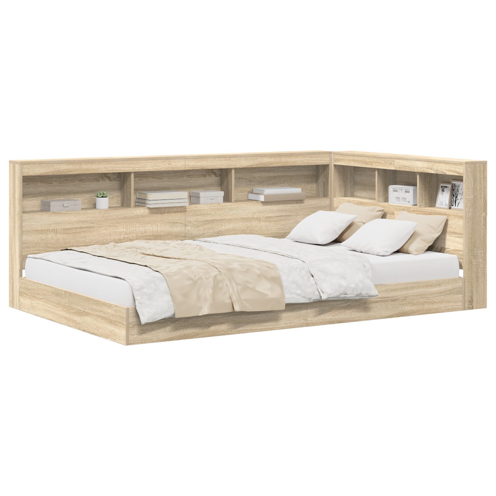 vidaXL Bett Bücherregal-Bett Sonoma Eiche 120x200 günstig online kaufen