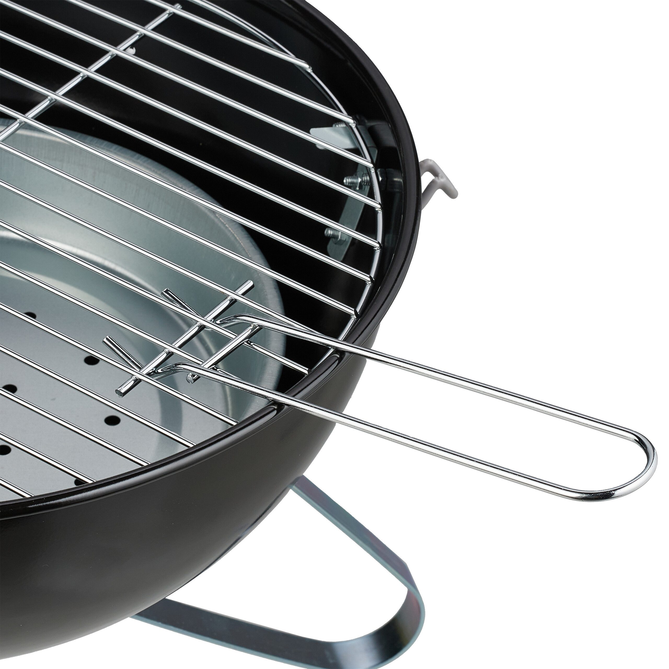 relaxdays Holzkohlegrill Tragbarer Kugelgrill Ø 37 cm – Bild 5 von 5