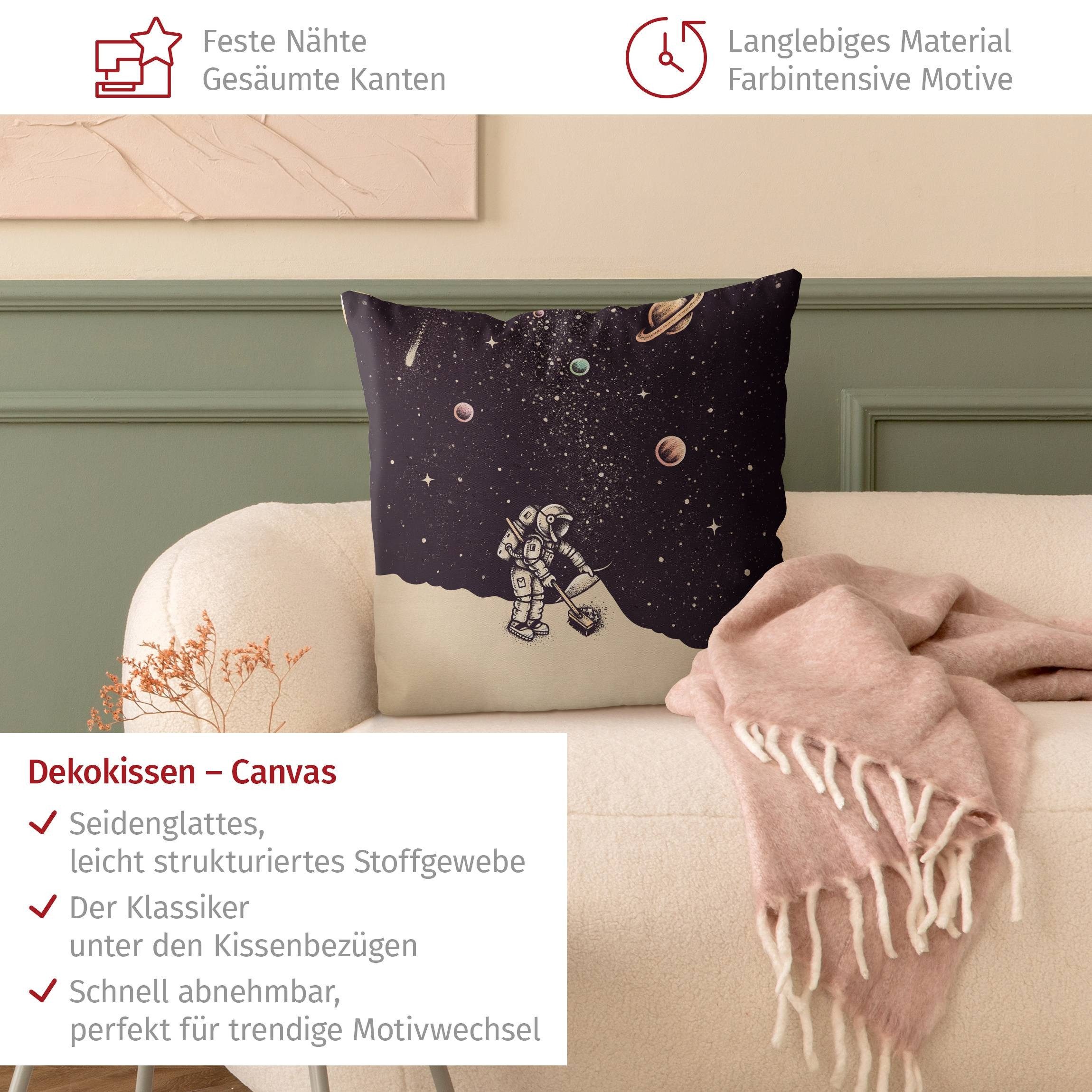 Bilderdepot24 Dekokissen drinnen Kissenhülle/ Sofakissen/ Zierkissen Kissenhülle beige Himmel I, Bezug mit / ohne Füllung Zierkissen Outdoor Sofa Bett