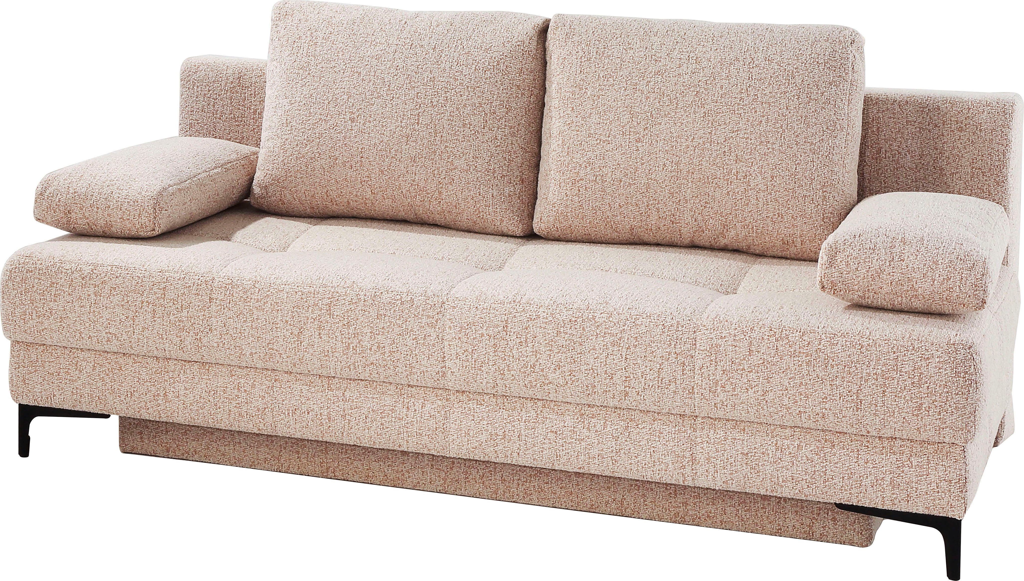 Jockenhöfer Gruppe Schlafsofa Felix, B: 205 cm, Liegefl. 155x201 cm, Dauerschlafsofa, inkl. Topper, inklusive Bettfunktion und Bettkasten, Federkernpolsterung