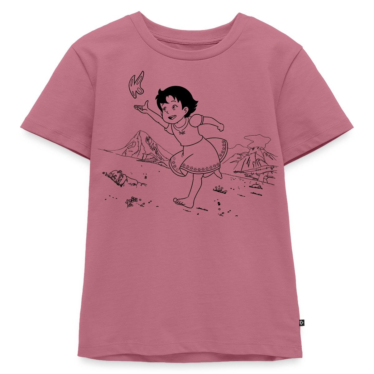 T-Shirt Heidi Rennt Mit Schmetterling Kinder Premium T-Shirt
