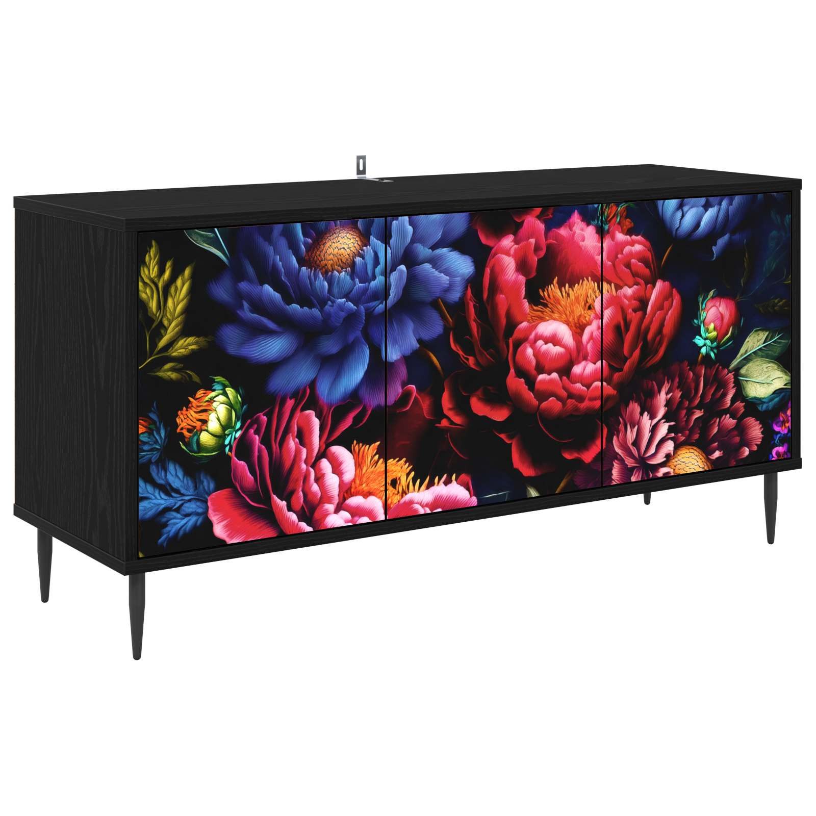 vidaXL TV-Schrank TV-Schrank KIEL 102 x 33 x 51 cm Schwarz Eichen-Optik (1-St)