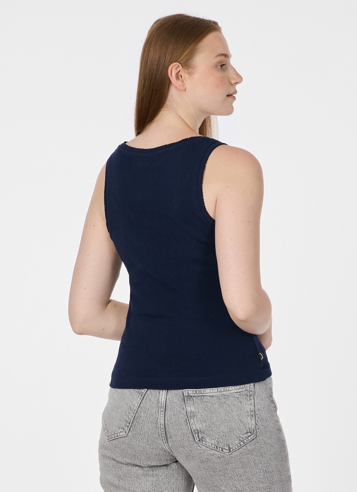 Ragwear Tanktop AGGY Aus Baumwolle mit kleinen Herzchen als Lockstickerei