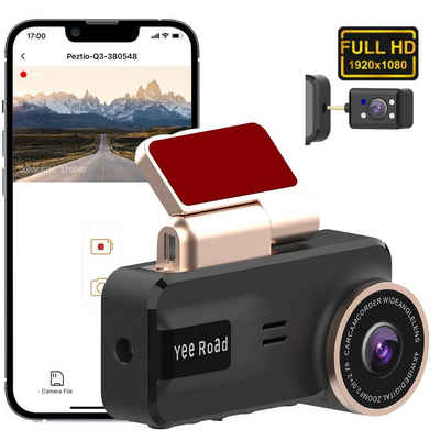IBETTER Dashcam 1920*1080P FHD Autokamera mit 3.16 Zoll Bildschirm Dashcam (WLAN (Wi-Fi), G-Sensor, Parküberwachung, Loop-Aufnahme, Vorne und Hinten Autokamera, Nachtsicht, 150° Weitwinkelobjektiv)