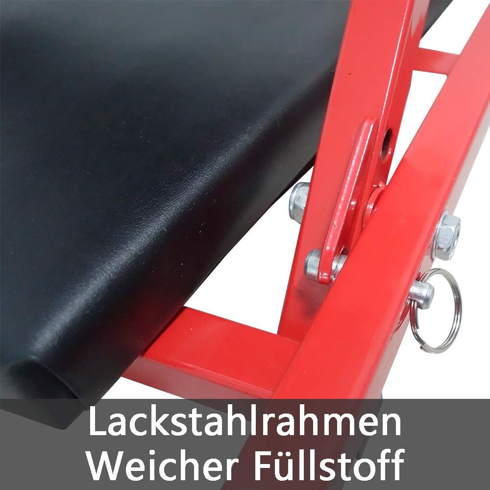 FIVMEN Werkstattwagen 2-in-1 Werkstatt Rollbrett Werkstatthocker, max. Traglast:150 kg, Werkstattliege Montageliege mit 360° Rollen bis 150 kg – Bild 4 von 5