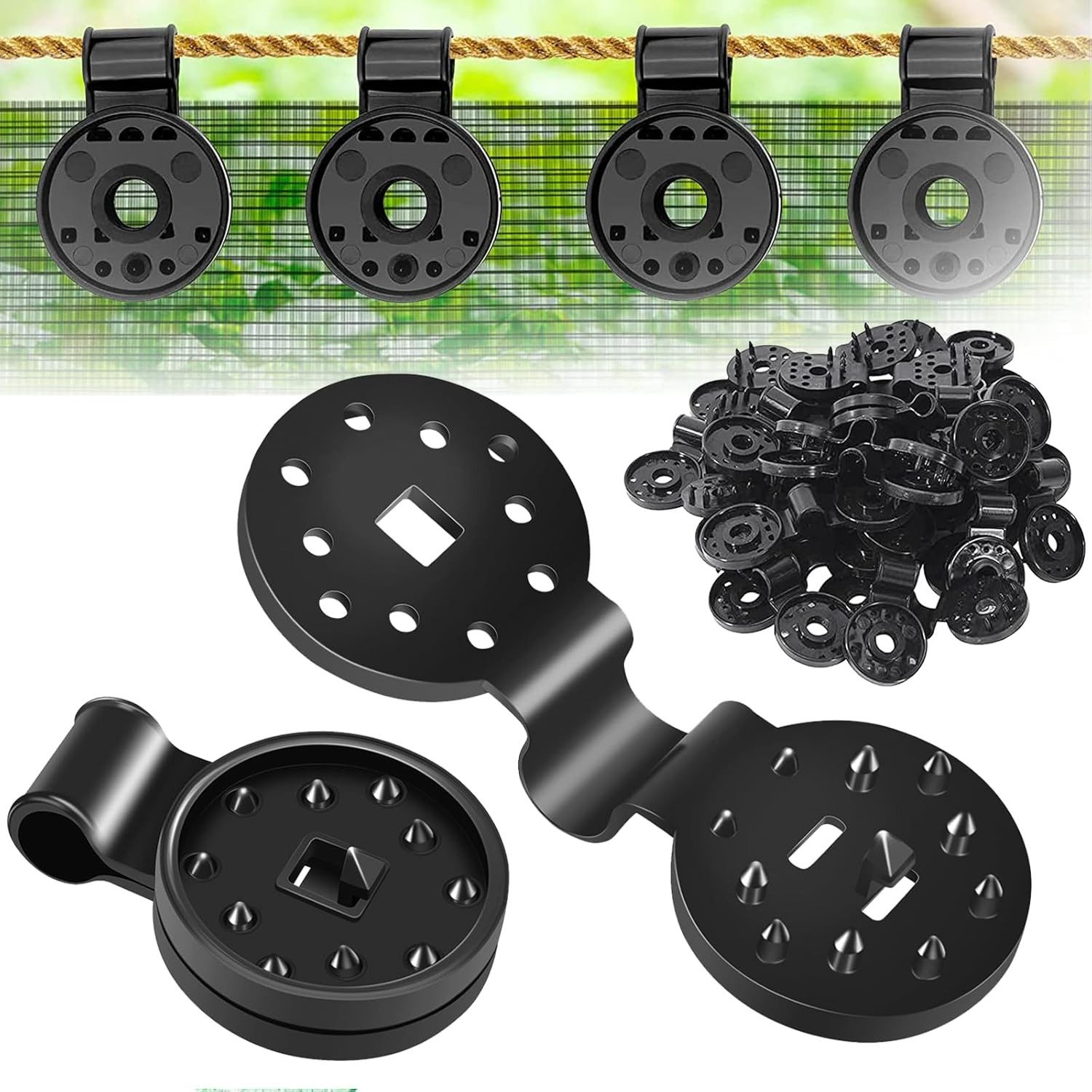 Coonoor Sonnensegel Kunststoff Clips 50 Stück für Schattierungsnetz & Garte günstig online kaufen