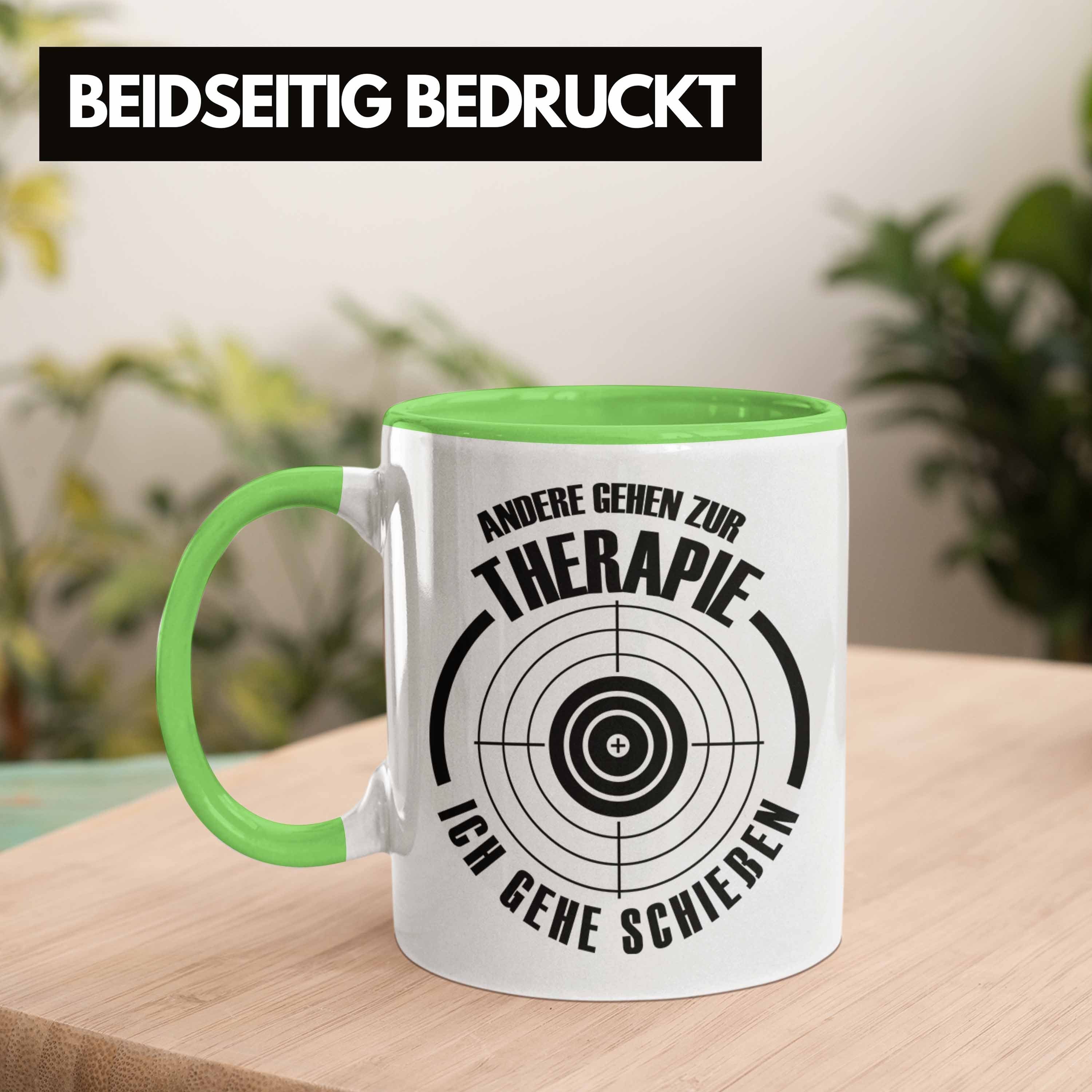 Trendation Tasse Lustige Schießen-Tasse Schießstand- Schützenfest-Fans Geschenk für Grün und