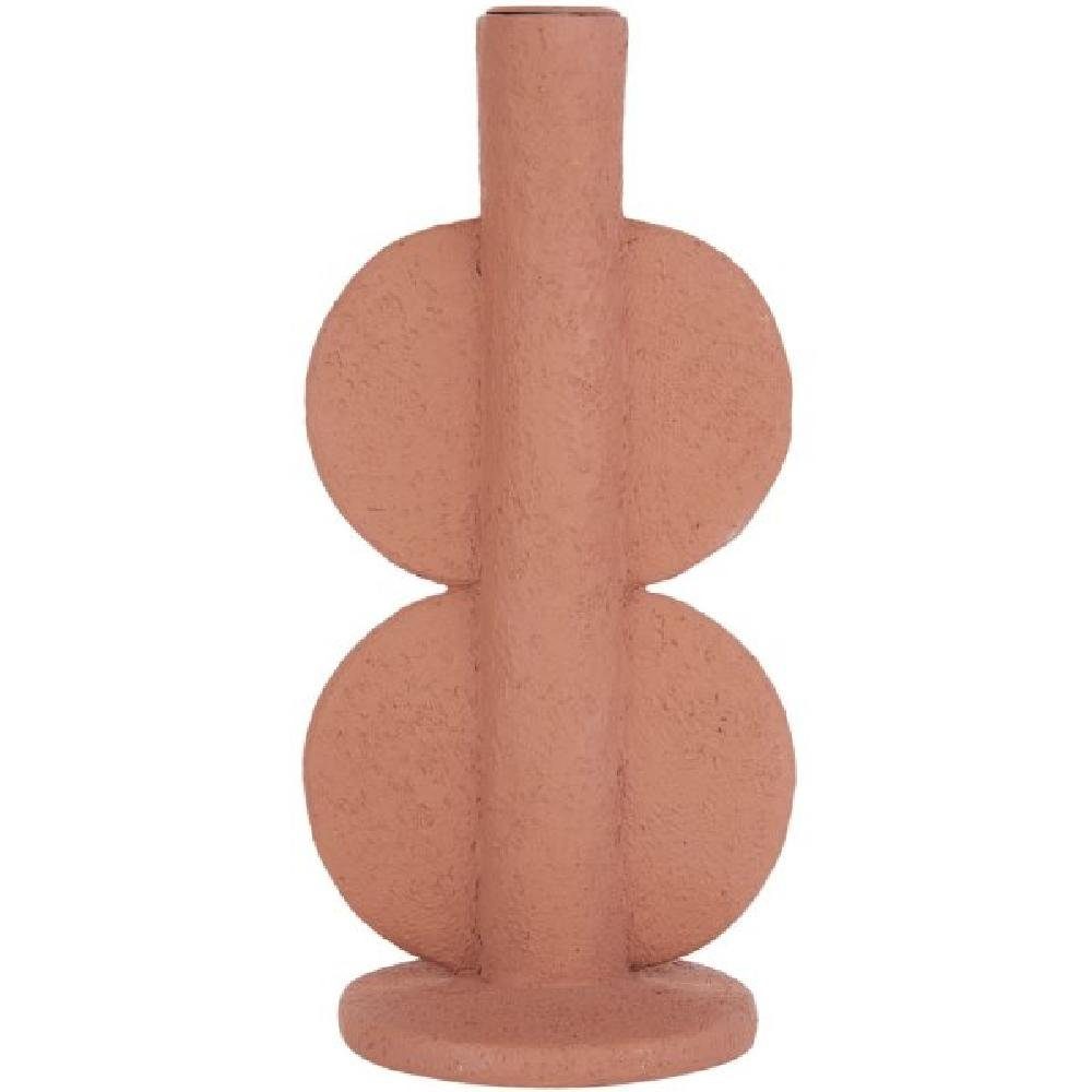 Present Time Skulptur Kerzenhalter Double Bubble Polyresin Terracotta Orange (11,2x9,4x22,2c