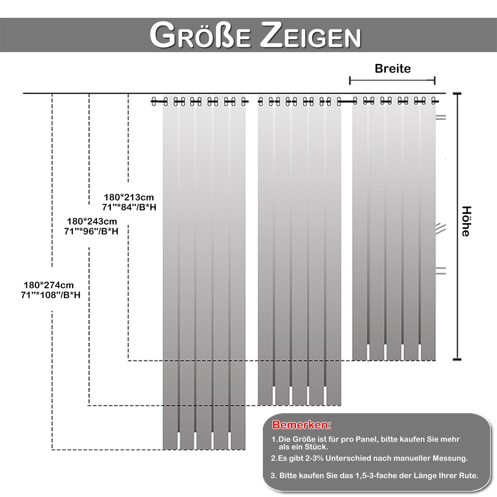 Jibenhome Outdoorgardine Vorhänge Gardinen mit ösen günstig online kaufen