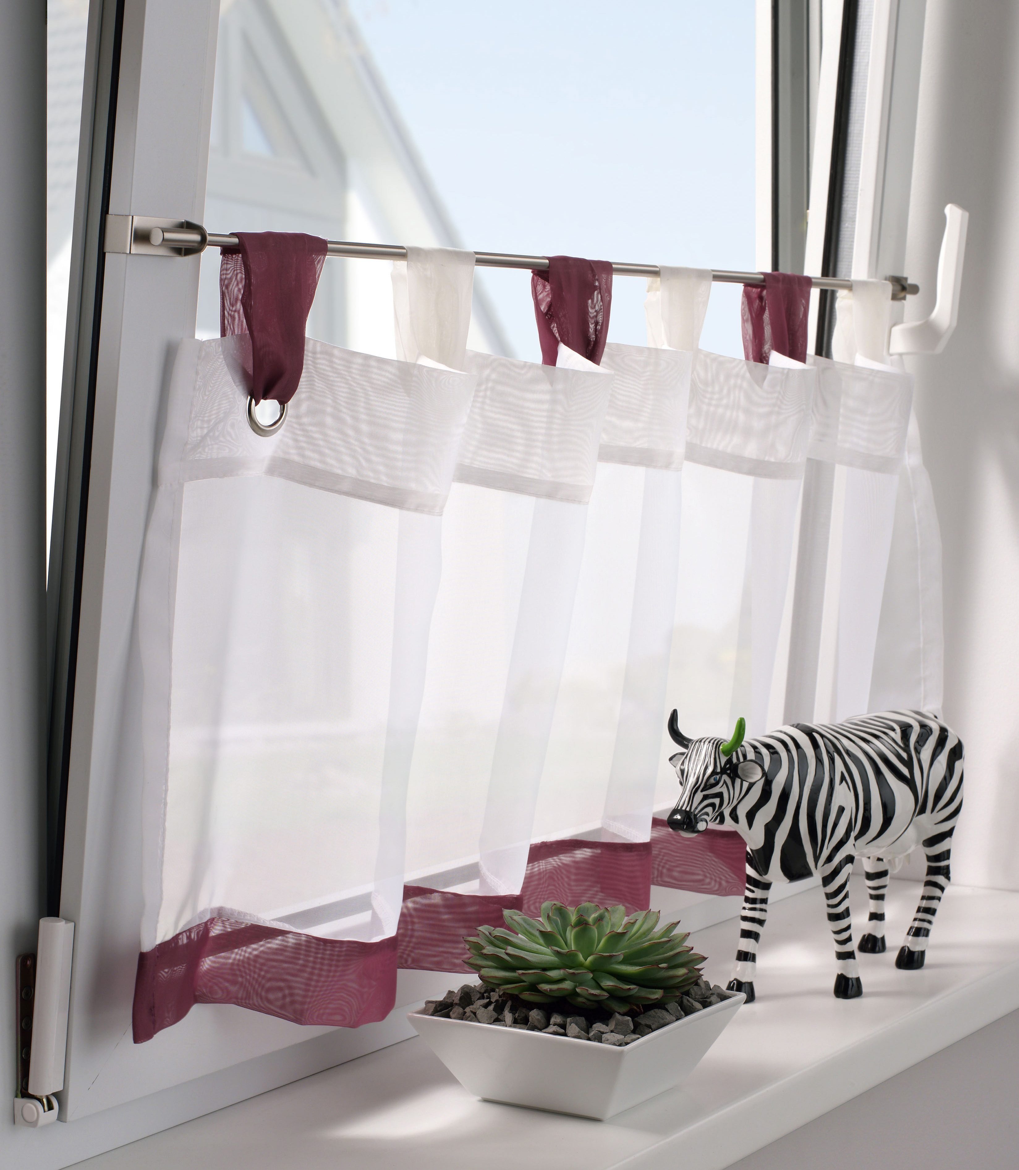 GARDINIA Scheibenstange Spannvitrage, Ø 9 mm, 1-läufig, ausziehbar, ohne Bo günstig online kaufen