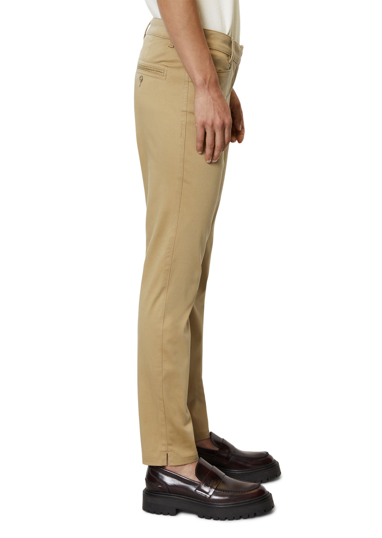 Marc O'Polo Chinohose aus Smooth Stretch braun Sateen