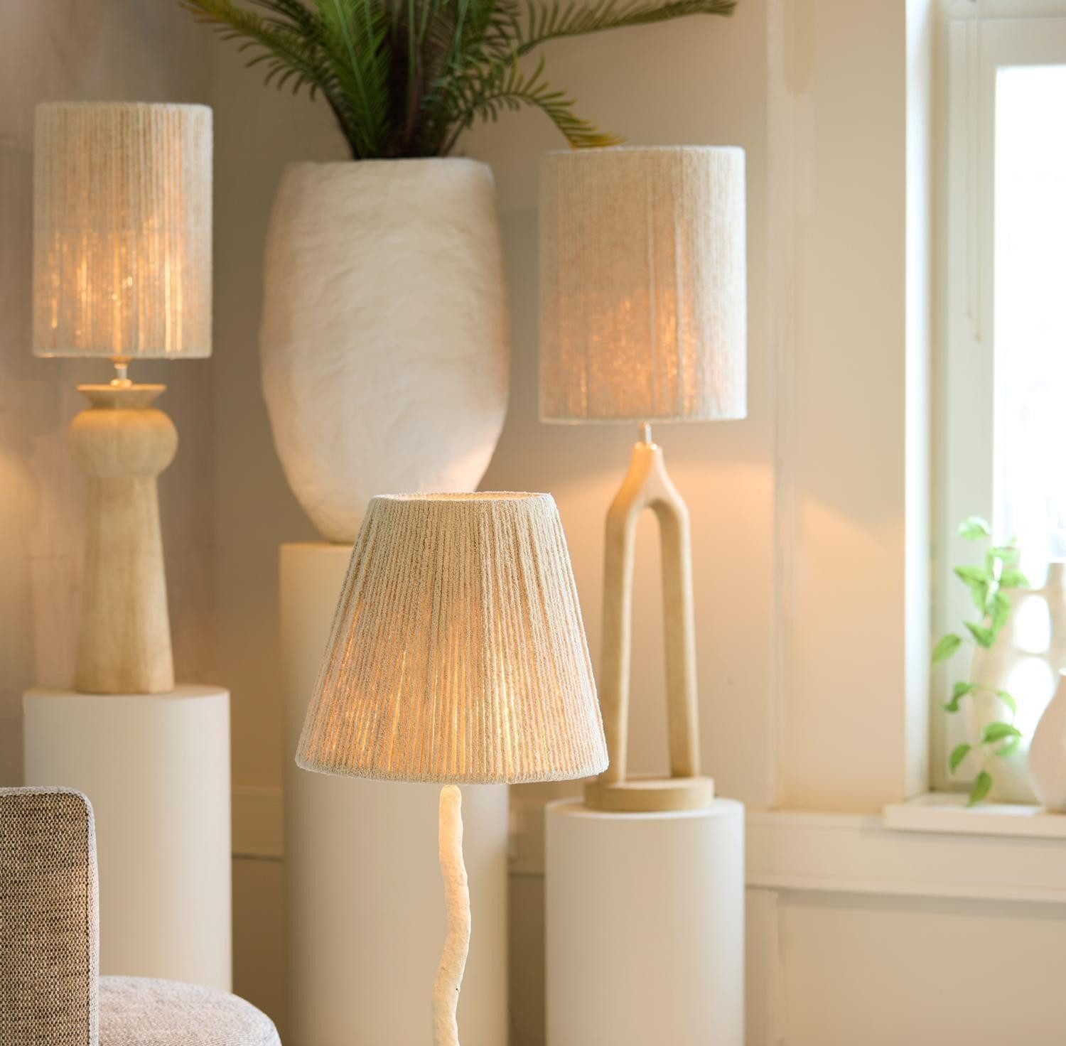 Light & Living Lampenschirm MEDANA, Creme, Chenille, Eisen, ohne Lampenfuß, B 35 x H 30 x T 20 cm