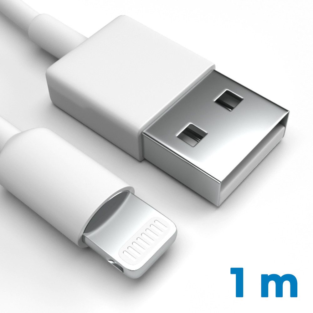 Justcom Apple iPhone 13 mini USB-Kabel, Lightning, USB-A (100 cm), Schnellladekabel, Datenkabel, Handy, Tablet