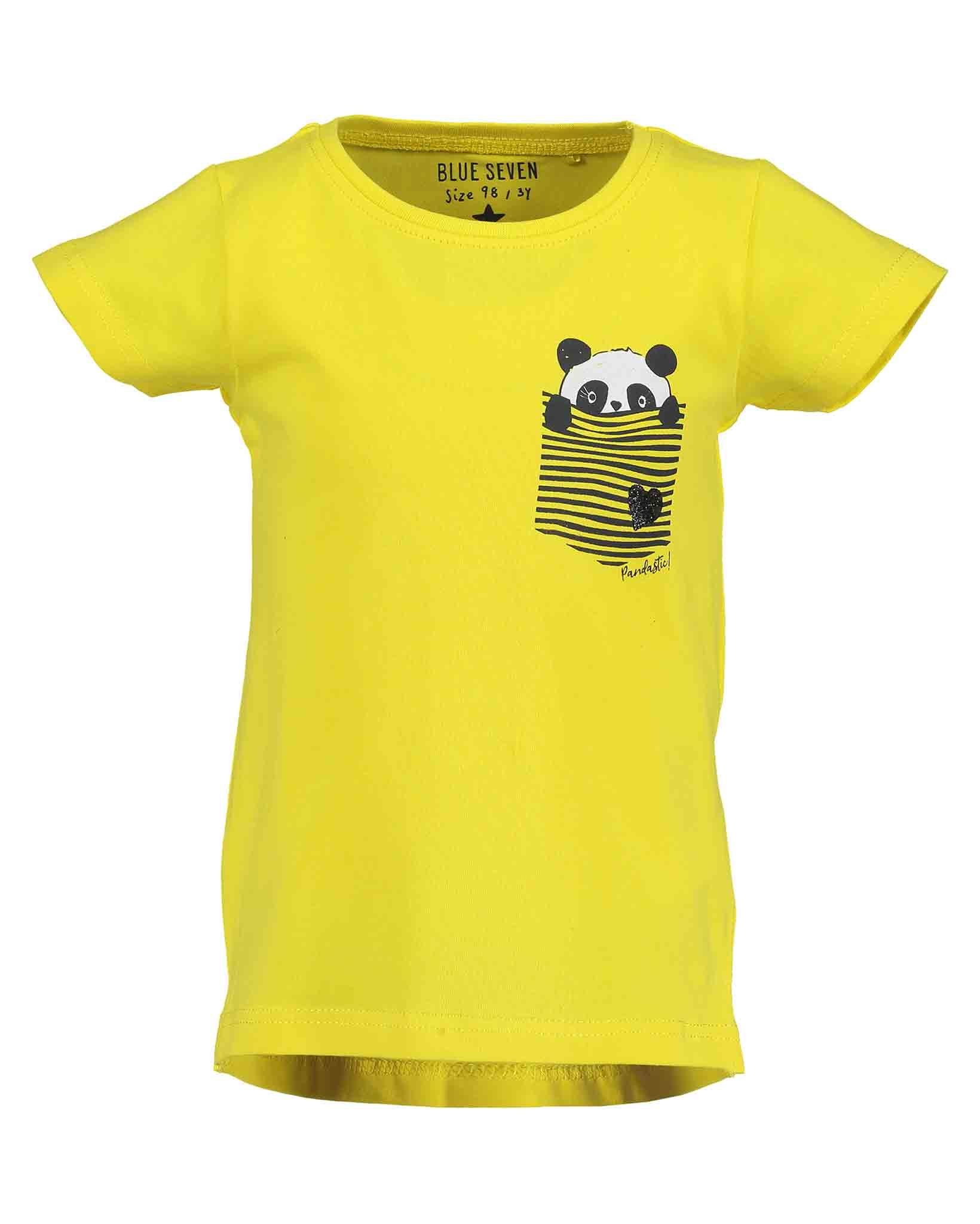 Blue Seven T-Shirt Blue Seven Mädchen kurzarm T-Shirt mit Panda-Print (1-tlg) mit Frontprint