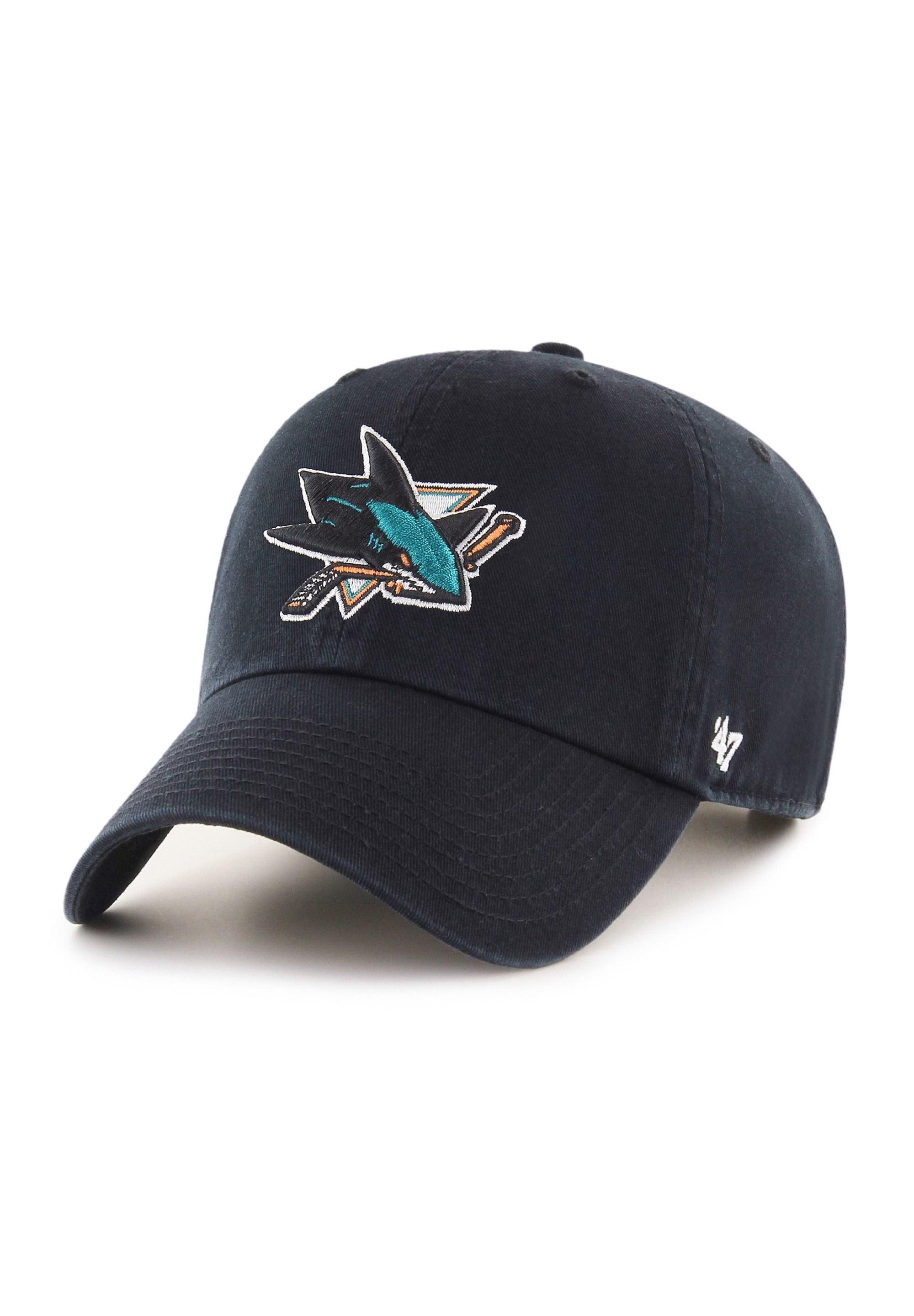 Baseball Cap San Jose Sharks NHL Clean Up Schwarz Verstellbare Cap '47