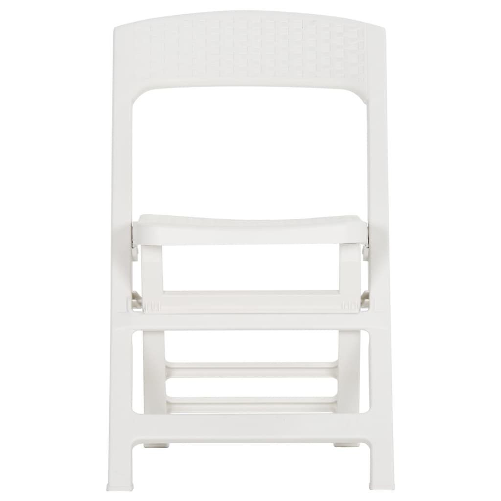 Gartenstuhl Weiß vidaXL Weiß 4 | Klappbare Kunststoff Stk Weiß Gartenstühle