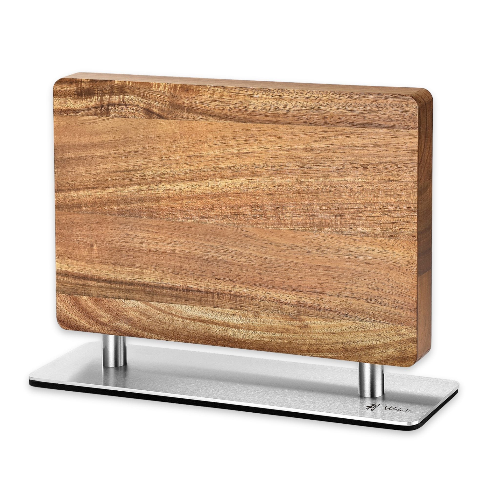 Wakoli Magnet-Messerblock doppelseitig, Premium Magnet-Messerhalter aus Akazienholz