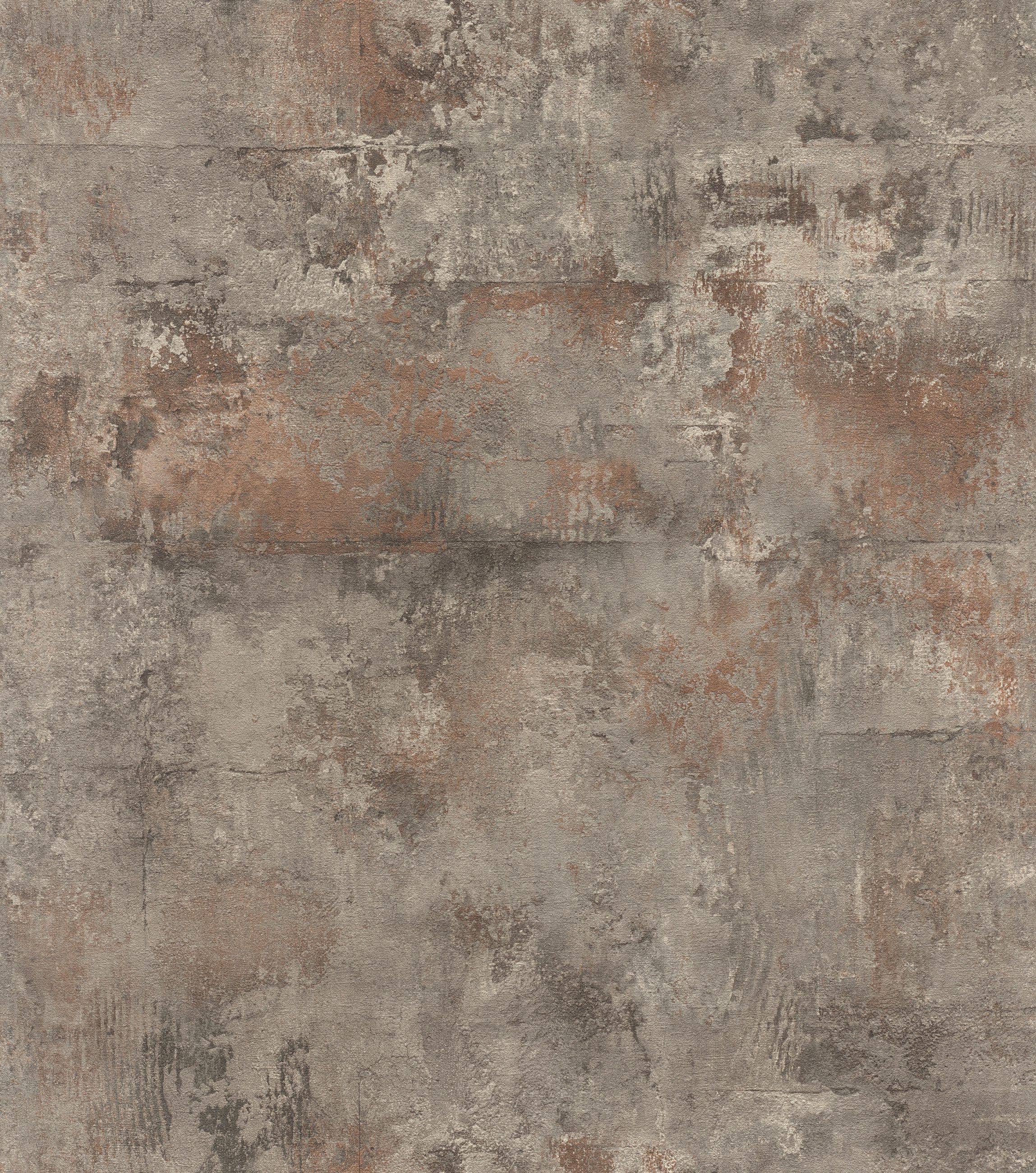 Rasch Vliestapete Atlas - Selbstklebende Tapete Betonoptik von tesa® x rasch®, strukturiert, Beton, urban, Industrial, used, (1 Rolle, 1 St), selbstklebend, 6,00m x 0,53m