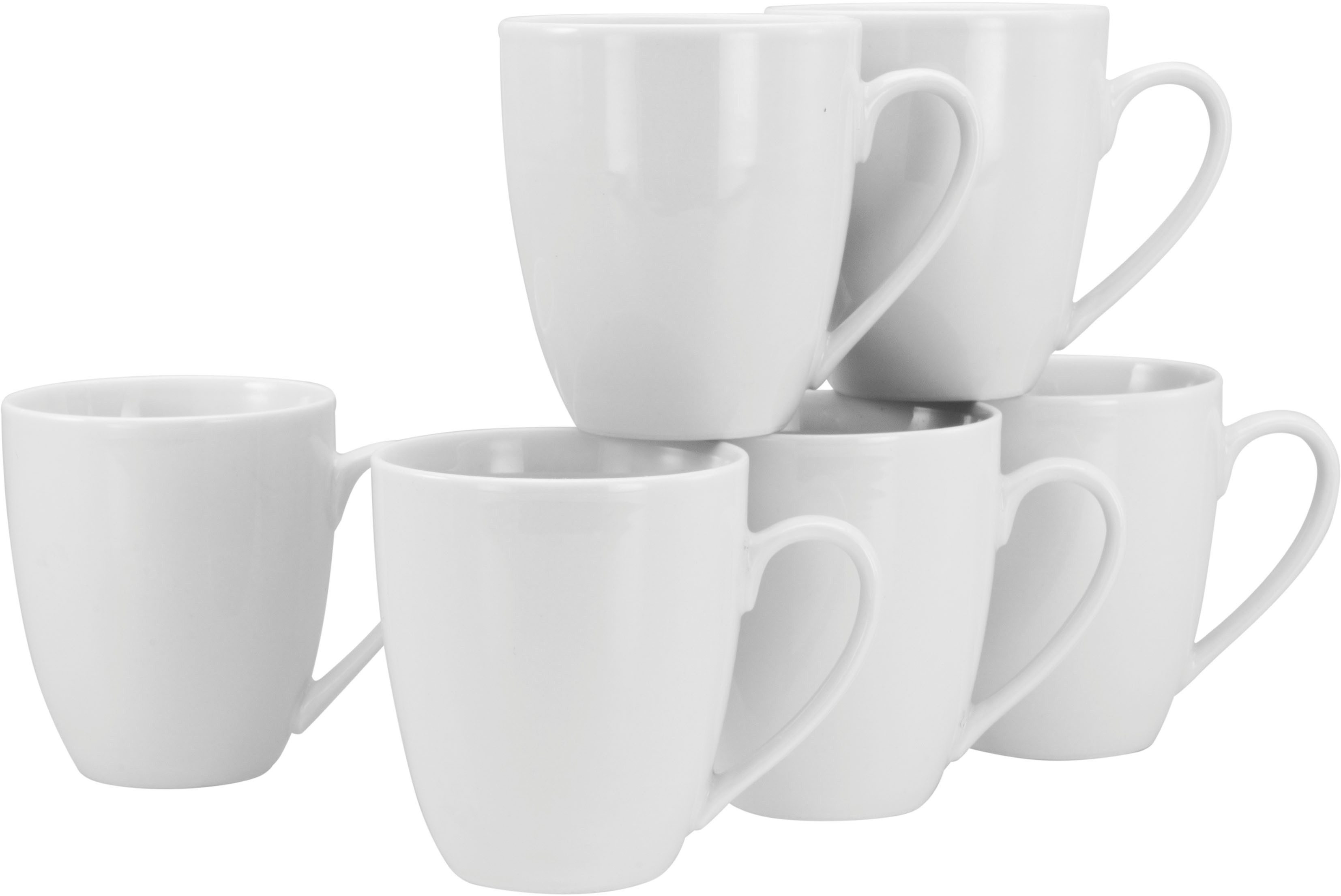 my home Becher Angi, 6-tlg., Porzellan, Kaffeebecher, Geschirr-Set, harmonische, trendige Coupeform, 6-teilig. Reduzierter Preis € 20,63. Unverbindliche Preisempfehlung € 29,99
