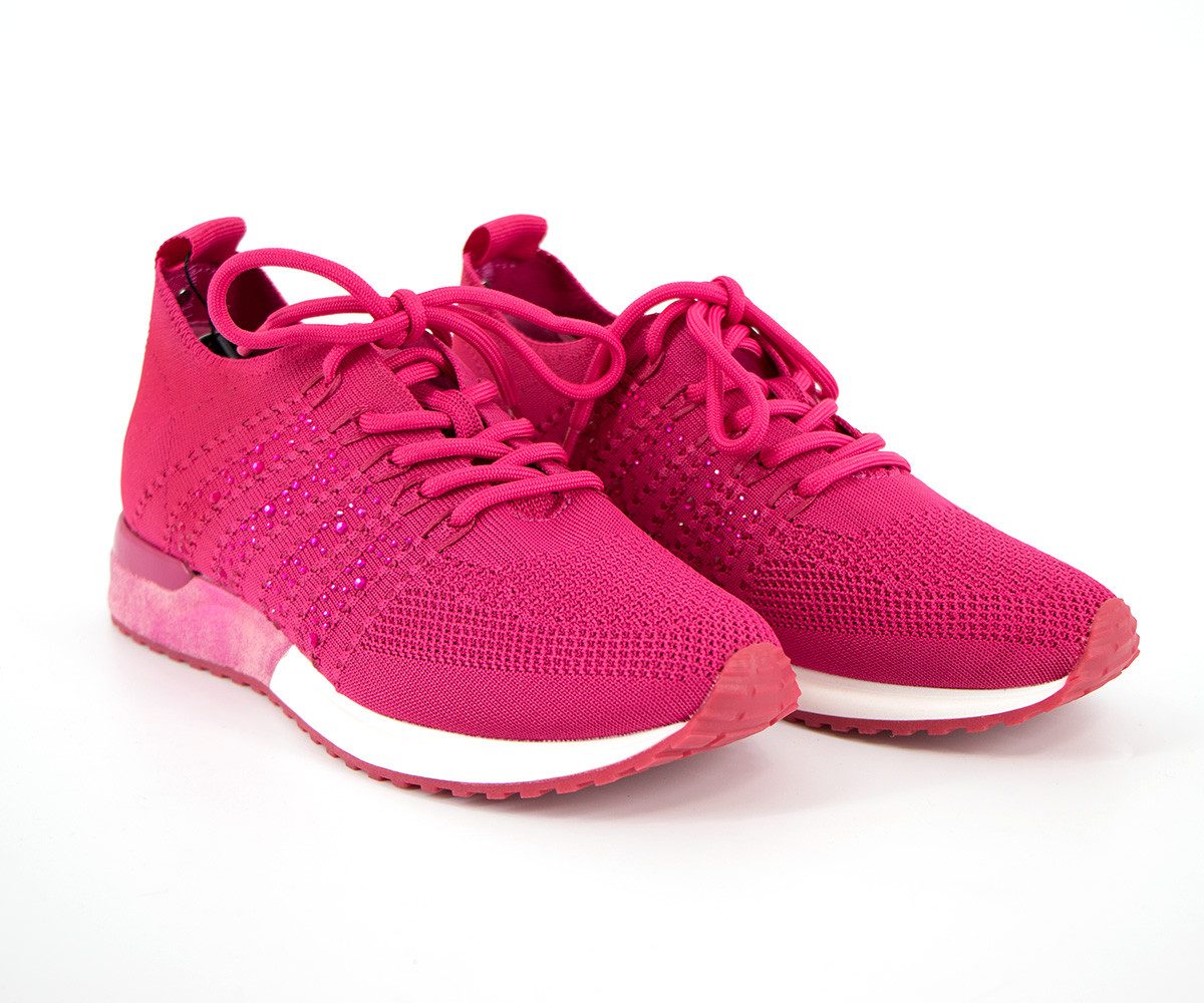 La Strada La Strada Damen Sneaker Fuchsia Knitted Stones - 2112649-4532 Sneaker