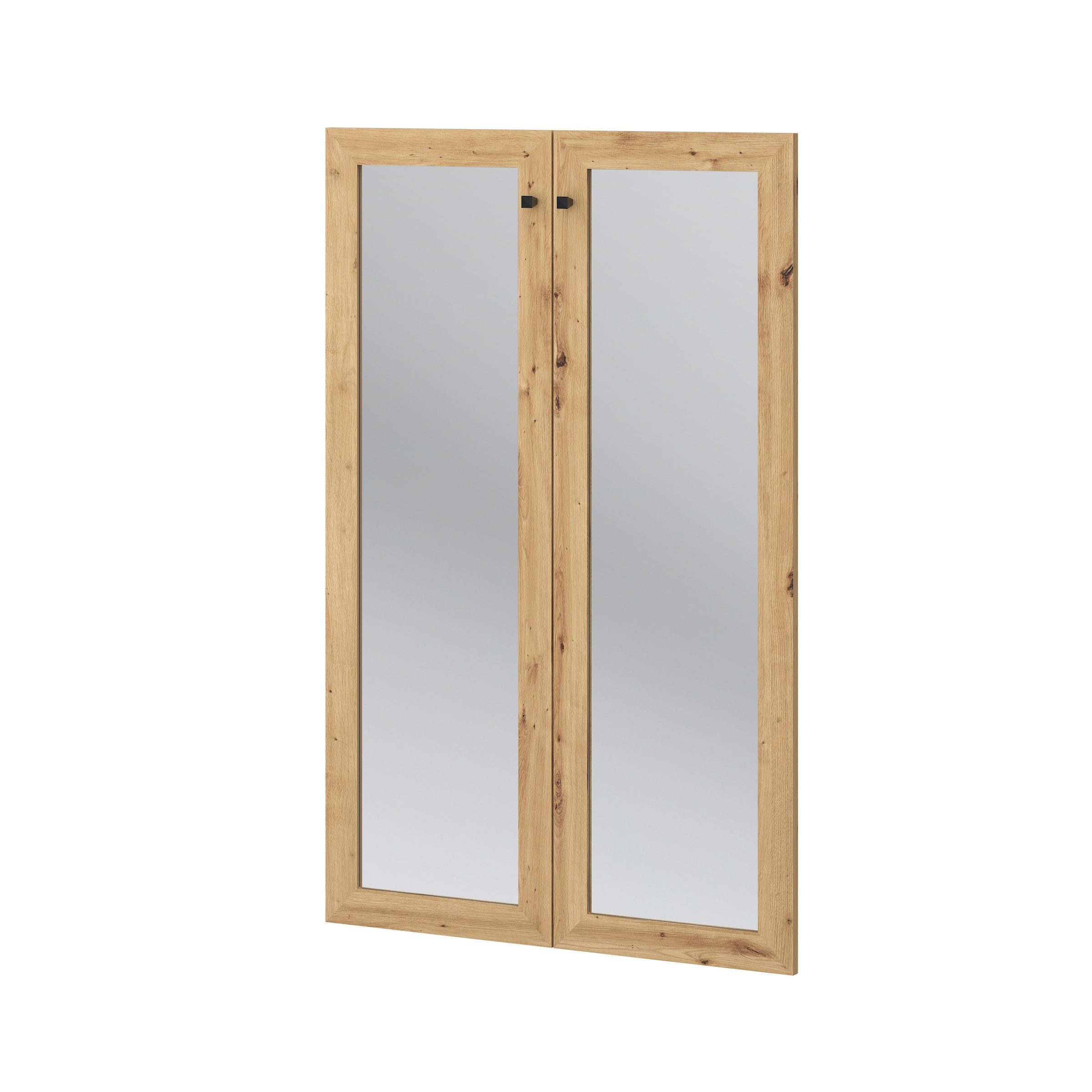 PREISBRECHER Glastür TREVONE, (2er-Set) in Artisan Eiche Dekor - 69,9x108,5x1,5cm (BxHxT)