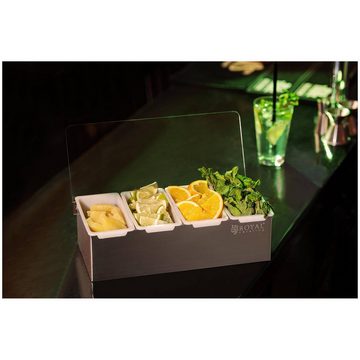 Royal Catering Aufbewahrungssystem Zutatenbehälter Gastro GN 1 4 4 Einsätze Zutatenbox Gastronomie Mixen