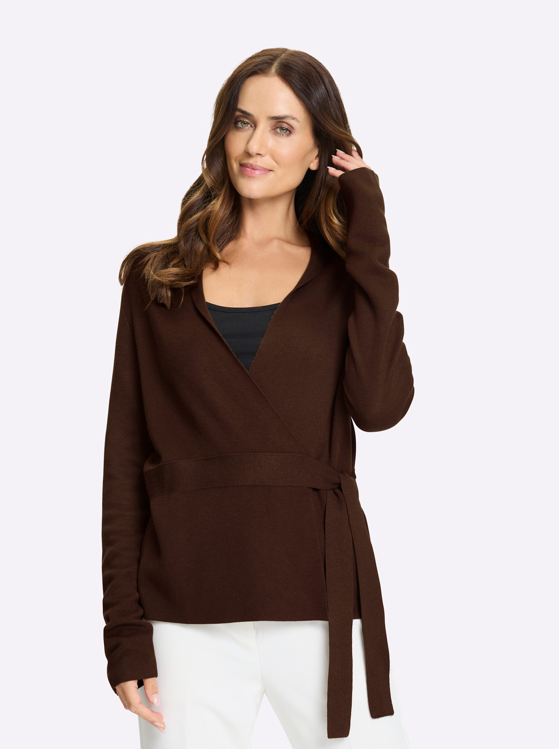 Strickjacke Strickjacke Langarm Feinstrick