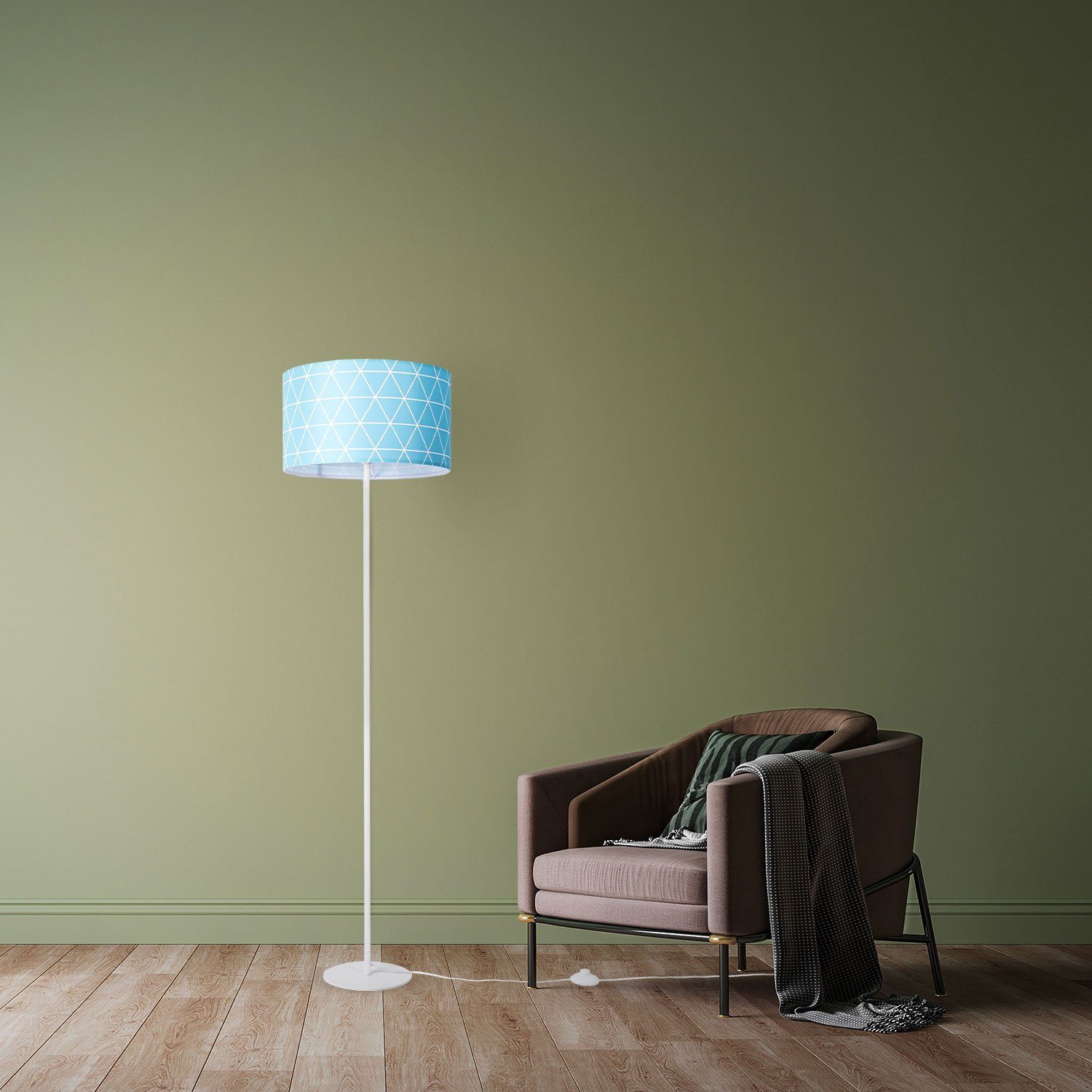 Paco Home Stehlampe Stella Grau Skandi 401, Deko Blau ohne Schlafzimmer Standleuchte Pink Wohnzimmer Leuchtmittel, E27