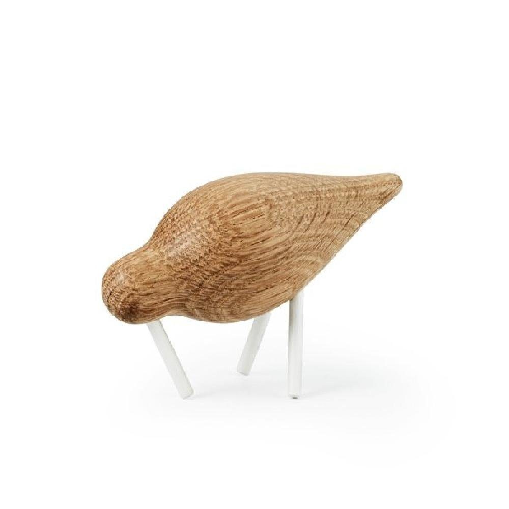 Normann Copenhagen Skulptur Holzvogel Shorebird Natur-Weiß (Klein) | Skulpturen
