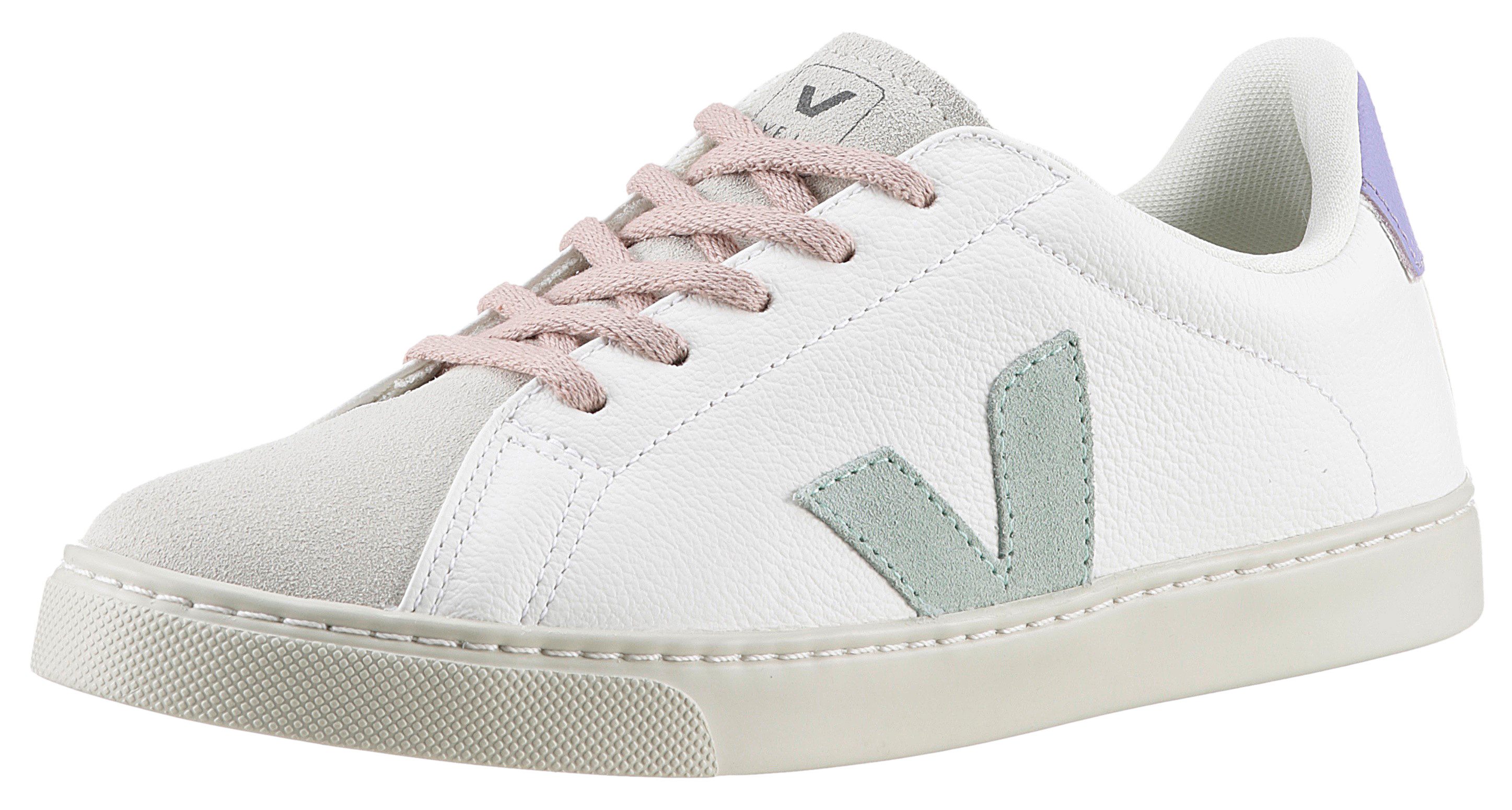 VEJA SMALL ESPLAR LACES Sneaker Schnürschuh, Retro Sneaker mit pastellfarbenem Colorblocking